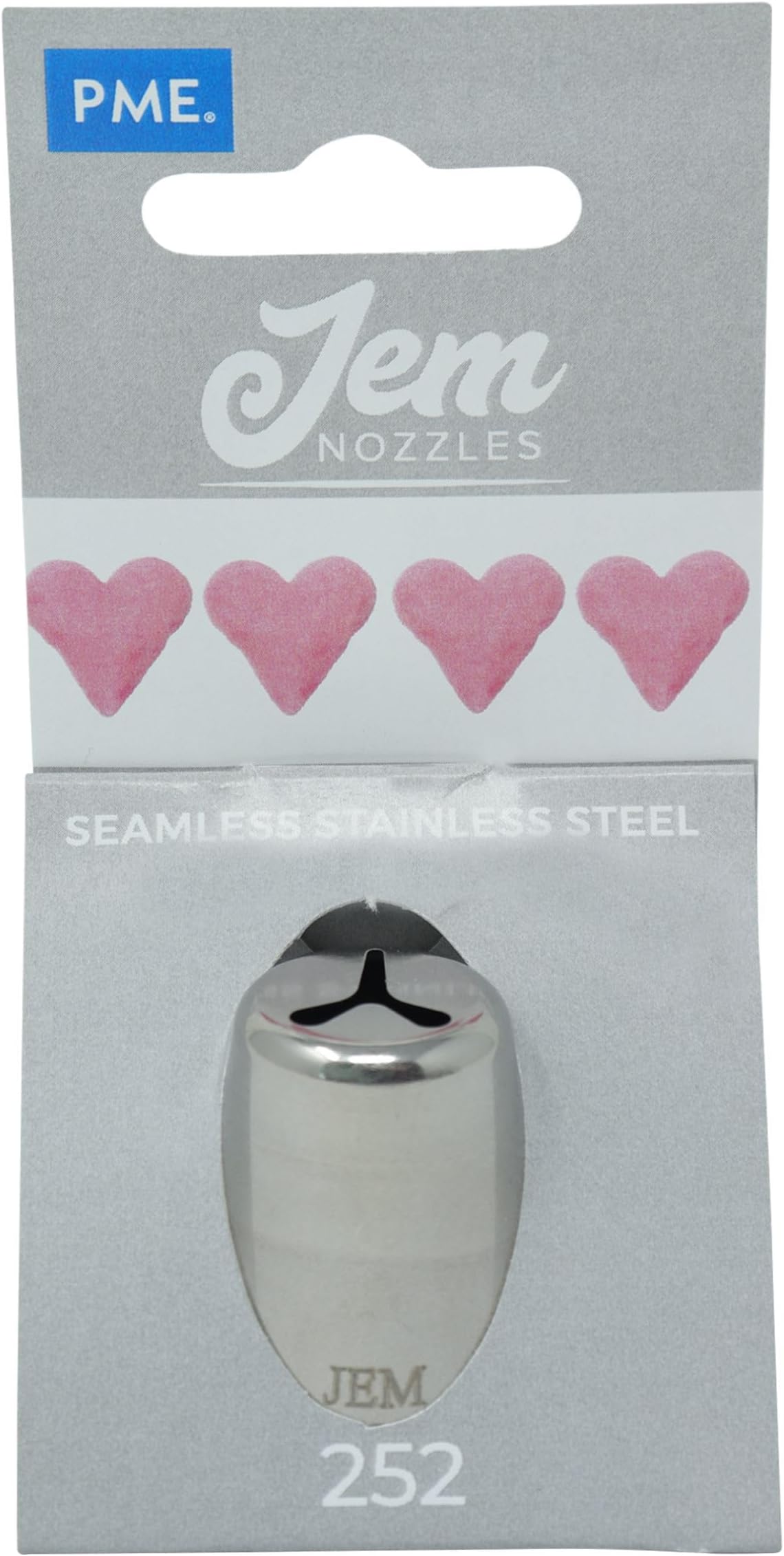 JEM Heart Piping Nozzle no. 252, silver