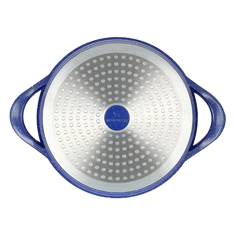 Wonderchef Ceramide Aluminium Casserole With Lid Pieces Blue