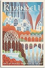 DFGGH Rivendell Middle Earth Tolkien Themed Vintage Travel Poster Canvas Art Wall Home Room Decor Poster Picture Painting Print Posters Gift 8x12inchs(20x30cm)