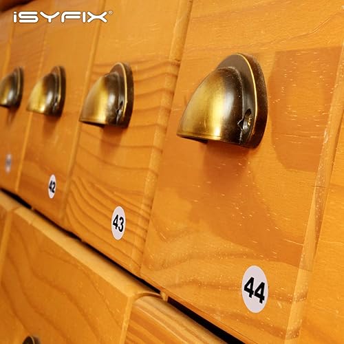 Miniatura 4 de iSYFIX Calcomanías blancas de números consecutivos  1 a 100, 1 pulgada, 1 juego  Vinilo autoadhesivo de alta calidad ideal para inventario,