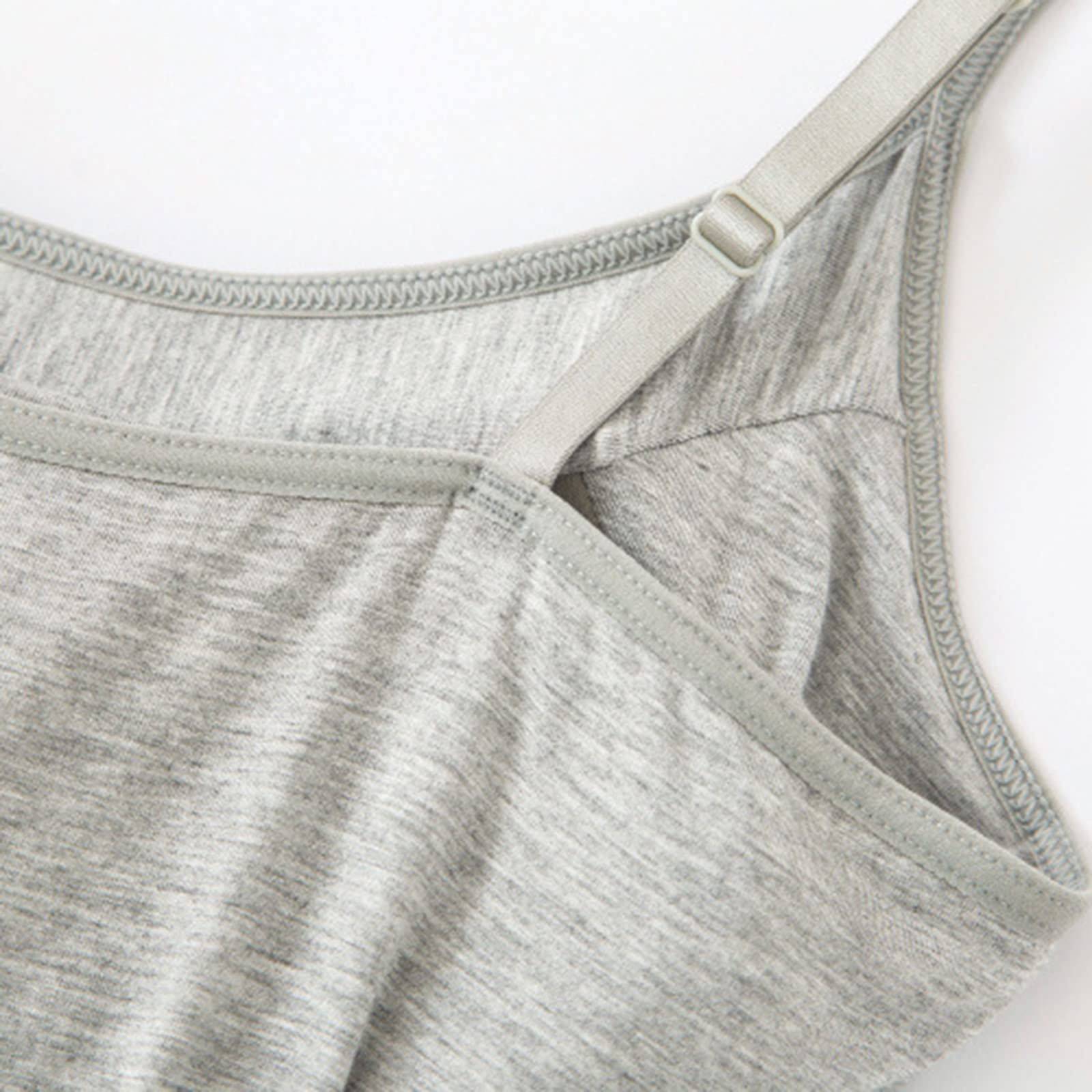 IQYU Top da donna nero con scollo a V con reggiseno integrato, in cotone, con spalline larghe, canotta estiva, canotta da yoga, top a spaghetti