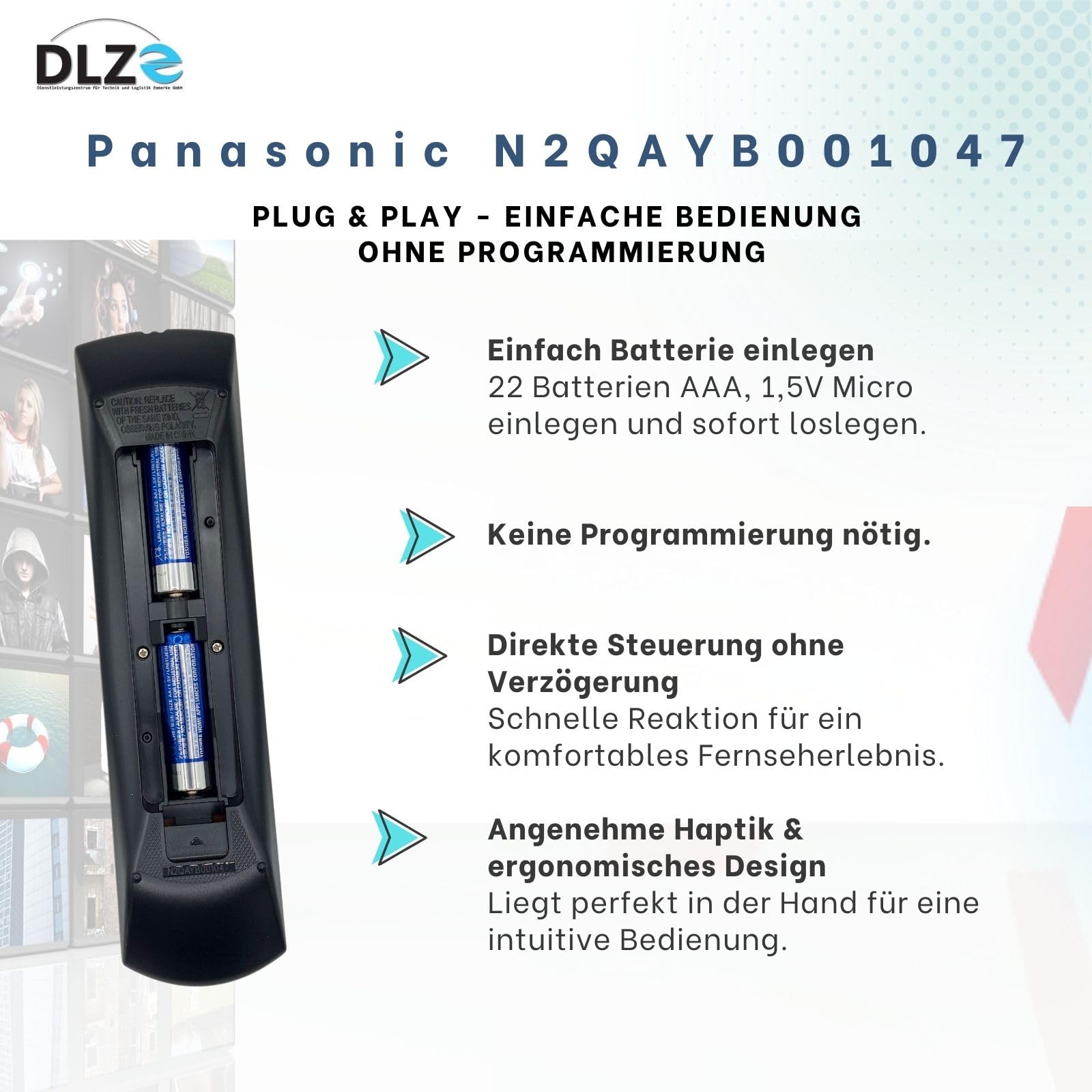 Panasonic N2QAYB001047 – Original Fernbedienung für Panasonic TV & Recorder