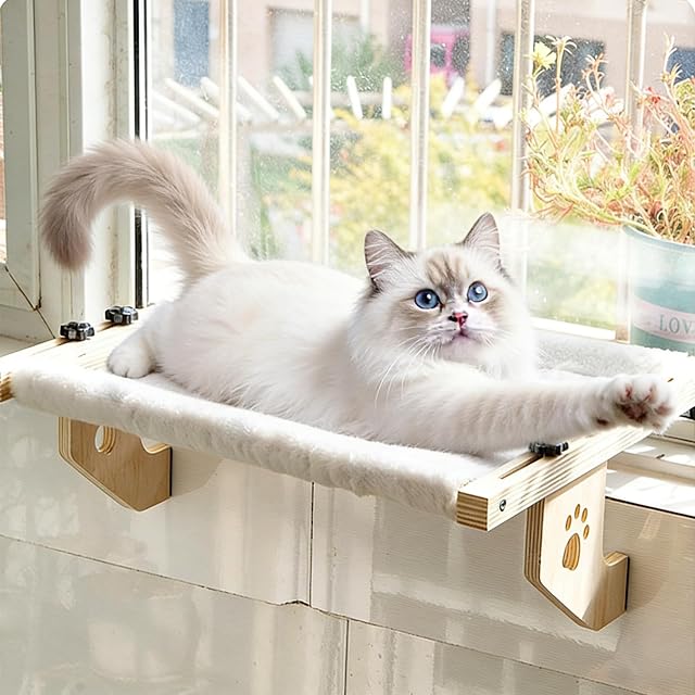 Hamaca para gatos, balcón 50 x 38 cm, hamaca para gatos, tumbona para ventana, hasta 14 kg