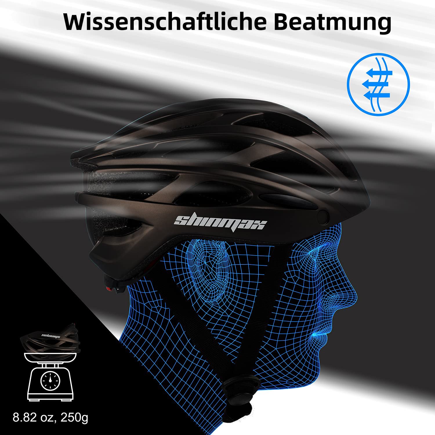 Shinmax kask rowerowy, certyfikat CE, kask rowerowy ze zdejmowanymi okularami ochronnymi, wizjer, dla dorosłych, mężczyzn i kobiet, regulowana ochrona bezpieczeństwa, tylne światło LED, do deskorolki, jazdy na nartach, snowboardzie NR-096