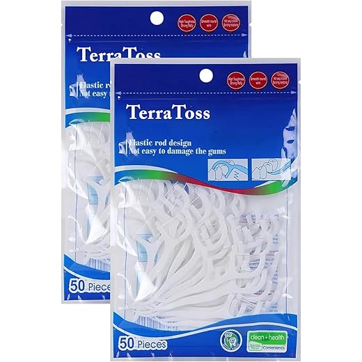 TerraToss Dental Floss Picks 100 Pcs