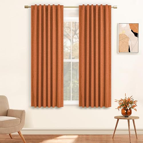 Miniatura 40 de Cortinas grises 100% opacas, 2 capas gruesas completamente opacas, cortinas aisladas térmicas con bolsillo para varilla para cocina/dormitorio (1