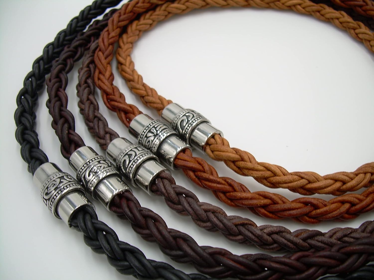Buy Handmade Mens Thick Braided Leather 