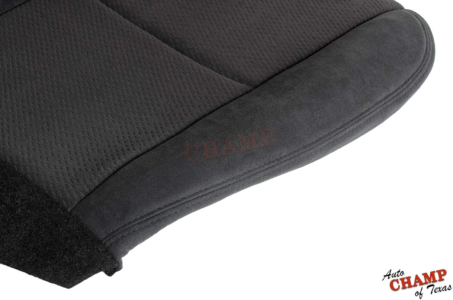 Compatible with 2007–2008 GMC Sierra Yukon Driver Side Bottom Cloth Seat Cover Ebony Black 19D