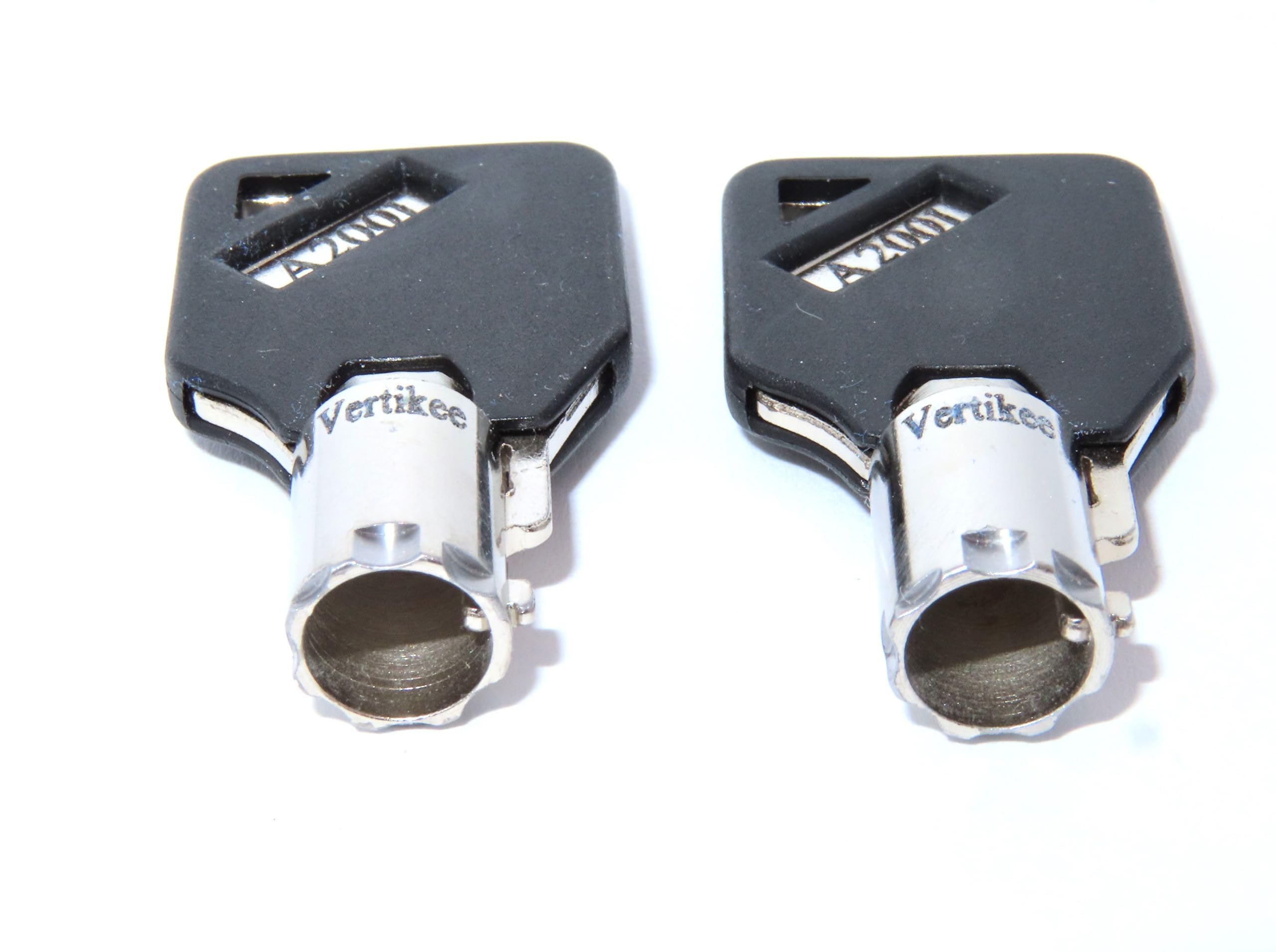 Vertikee A2001 Keys Milwaukee & Steel Glide Tool Box Tool Chest Keys, Cut A2001 Replacement Keys With Black Caps (TM) A2001 Numbered Keys Cut To Factory specifications