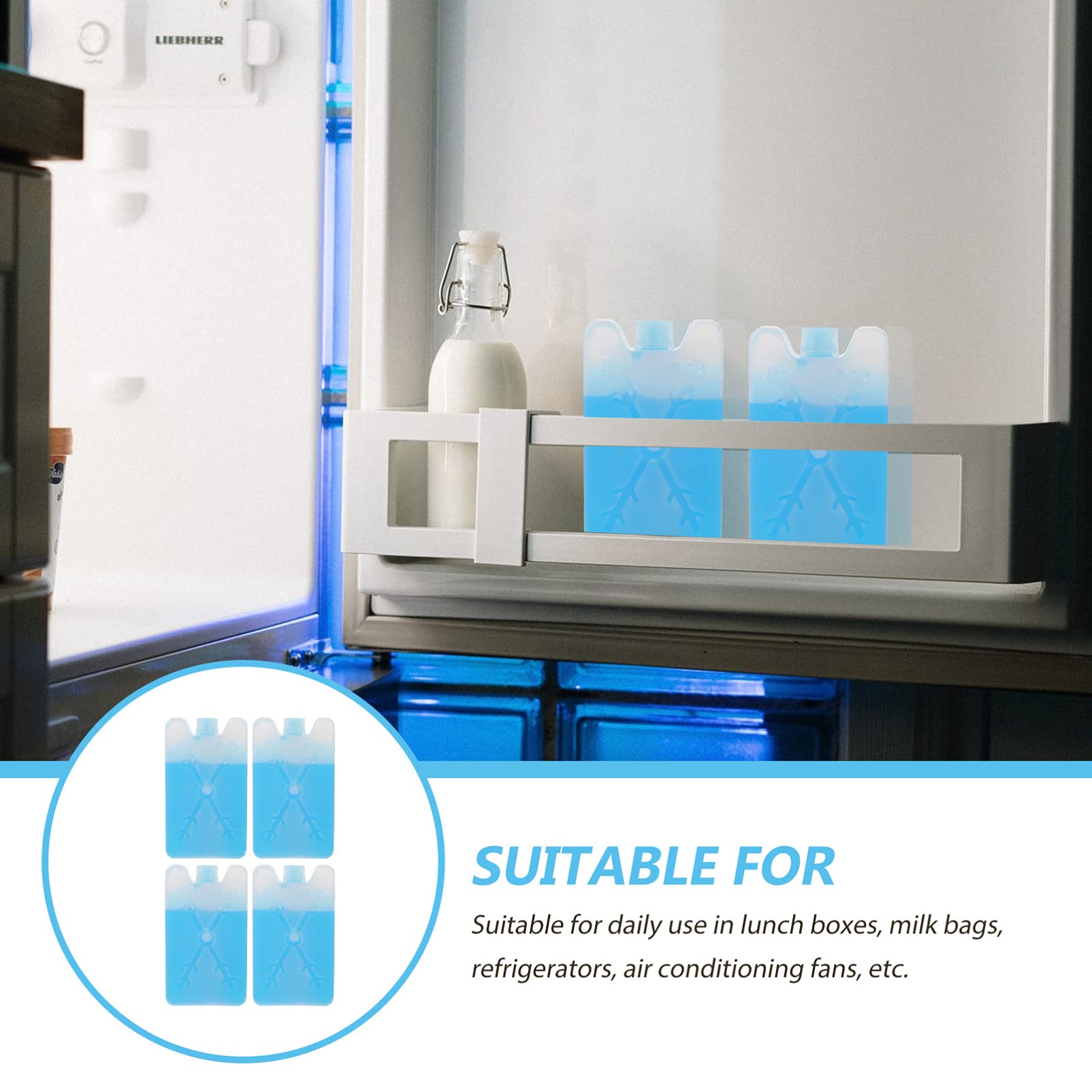 Fit & Fresh Lot De 4 Blocs Réfrigérants Réutilisables Fins Pour Sacs à Lunch Et Glacières