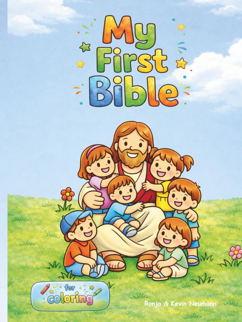 My First Bible: Christian Coloring Book for Children with Short Texts for Each Picture