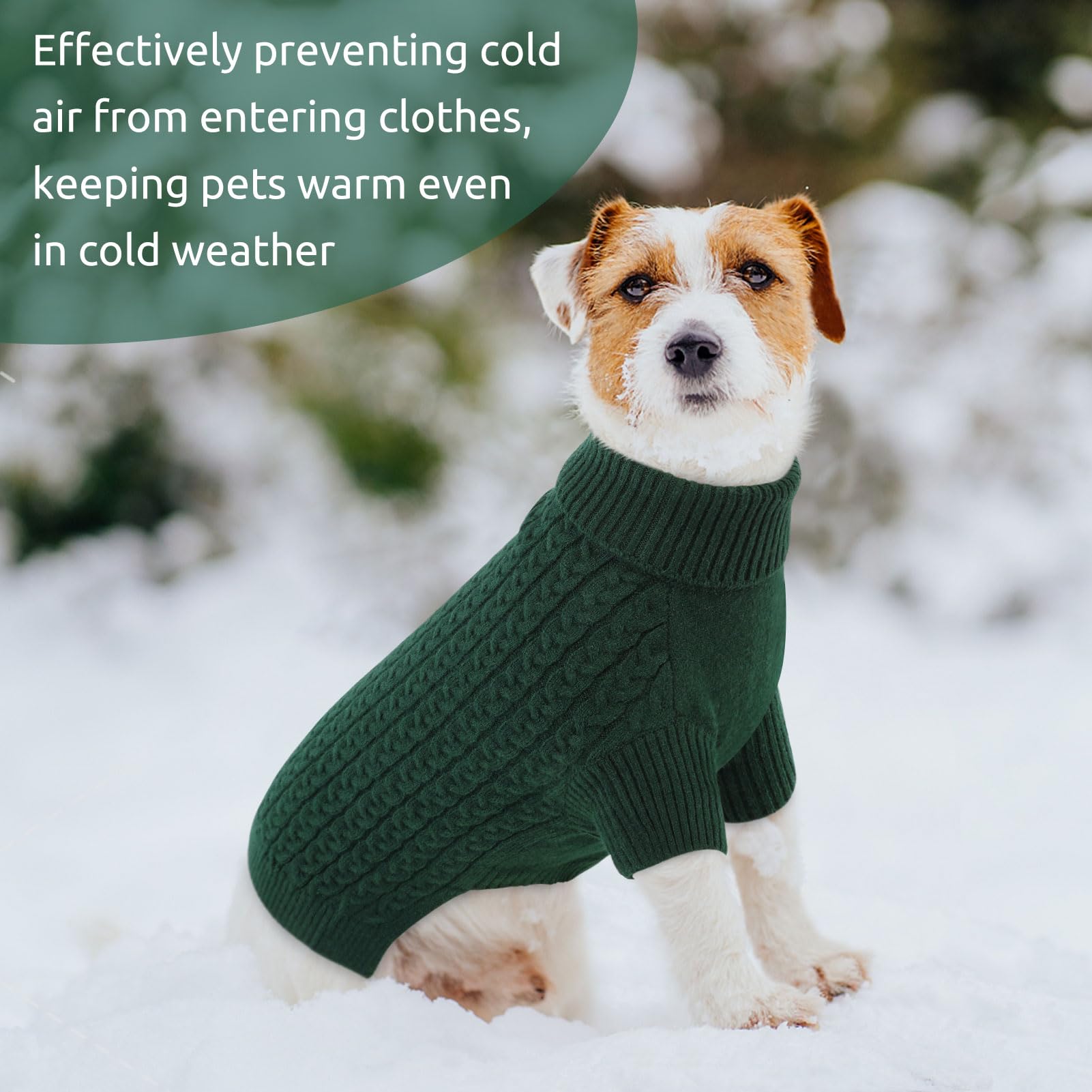 CITÉTOILE Maglione per Cani di Taglia Piccola, Media e Grande, Maglione per Cani Lavorato a Maglia Caldo Invernale, Cappotto per Cani Maglione a Maglia a Collo Alto per Bassotto, Bulldog Francese ecc