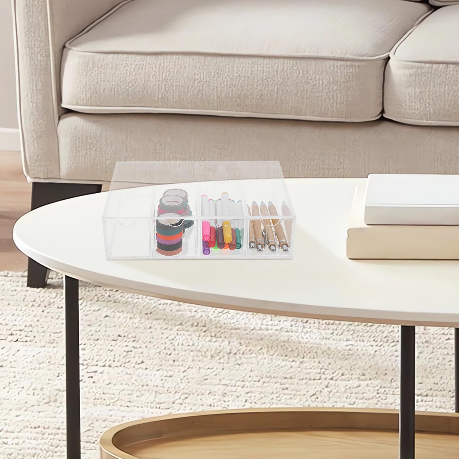 2 Stück Brillen Displaybox aus Acryl Sonnenbrillenetui Stapelbar für Schreibtisch und Büro für Stifte und Kleine Schreibtischaccessoires