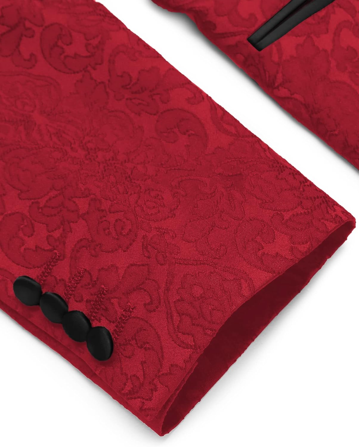 COOFANDY Men's Floral Tuxedo Suit Jacket Slim Fit Dinner Jacket Party Prom Wedding Blazer Jackets - Image 5