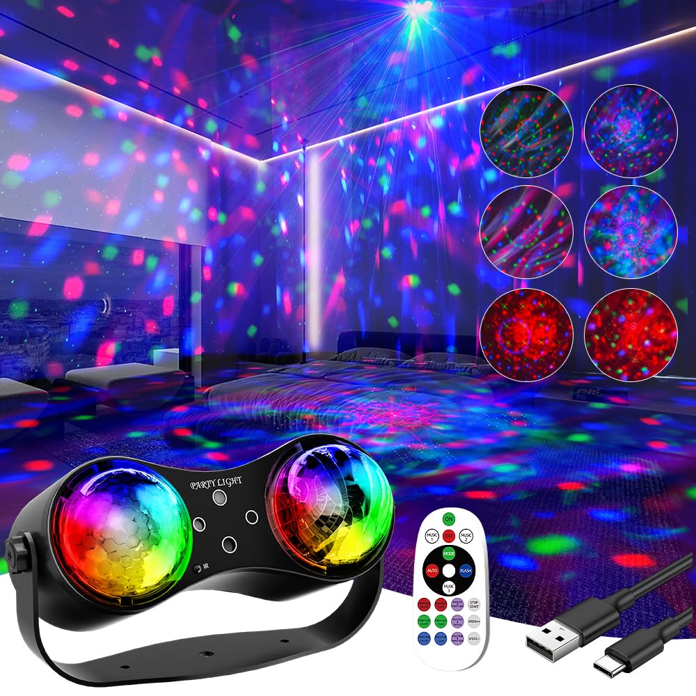 Disco Party Light – Sprachgesteuerter Stroboskop-Sternenhimmel-Projektor mit Fernbedienung, DJ-Bühnenlicht, geeignet für Partys, Bars, Geburtstage, Hochzeiten, KTV und andere Anlässe.