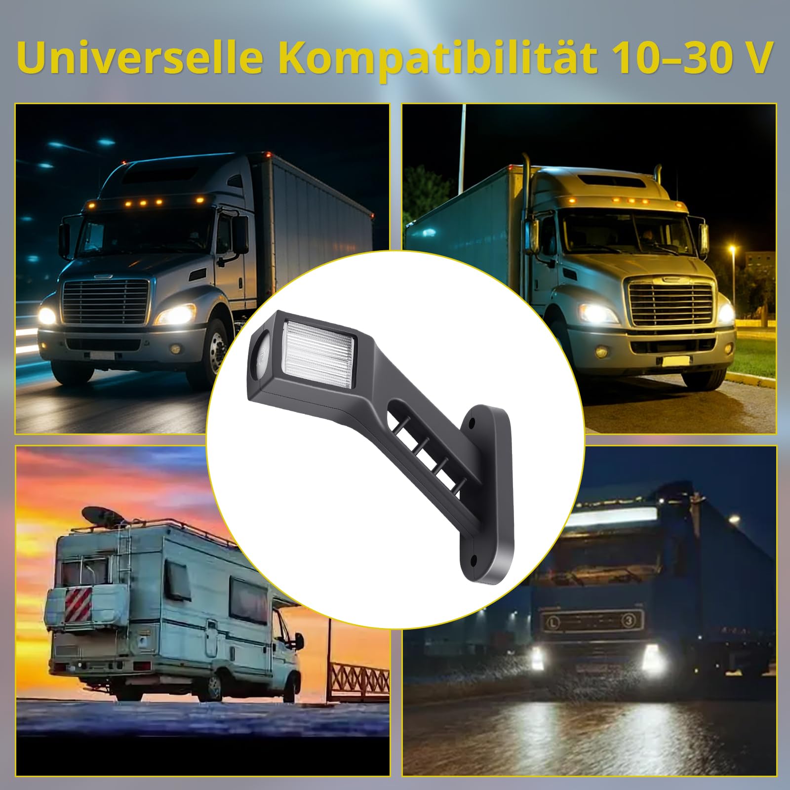 PROZOR LED Seitenmarkierungsleuchten 2PCS Begrenzungsleuchten IP65 Seitenleuchten Markierungsleuchten Positionsleuchten für Lkw,Anhänger