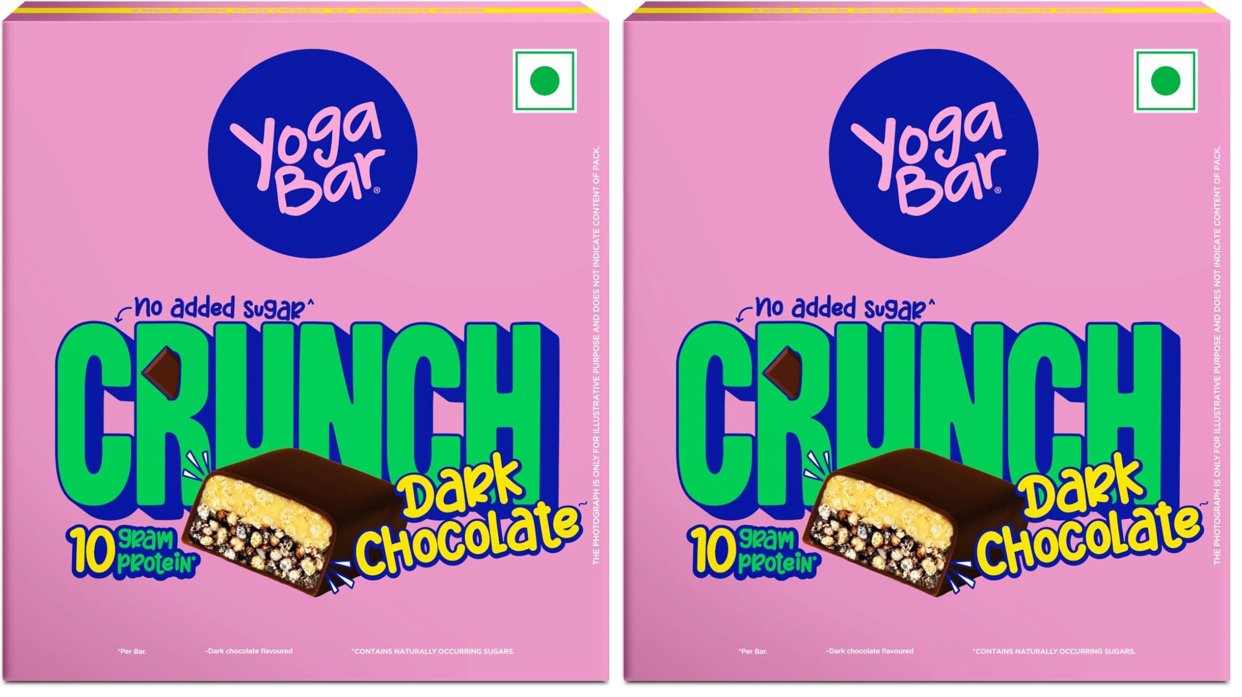 Yogabar Crunch Mixed Berries Protein Bar | No Added Sugar | 10g Protein | High Fibre | Gluten Free Snack | 50g each, Pack of 1 — Amazon image 7