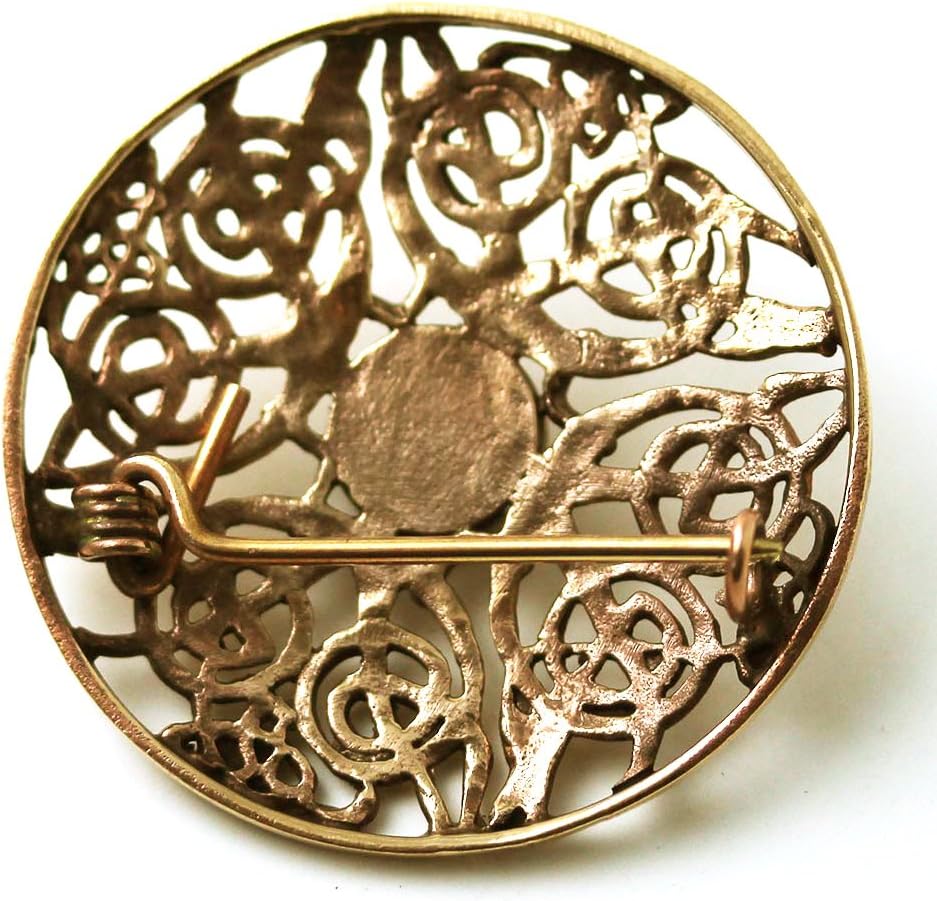 LynnAround Vintage brooches Bronze Norse Filigree Celtic Knot Black Stone Thailand Jewelry - Image 2