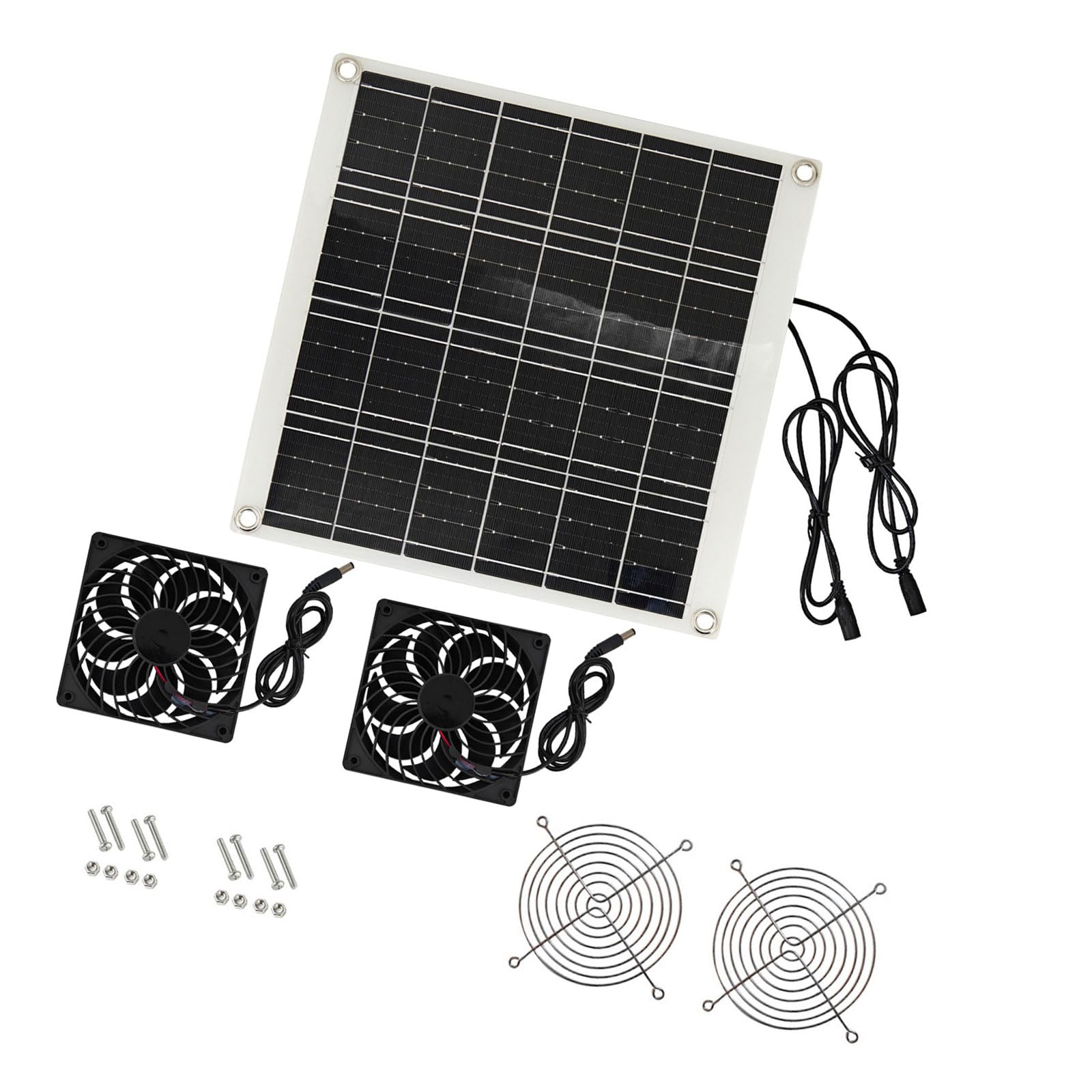 Ventilador solar de 15W para refrescar la caseta de tus mascotas y garajes