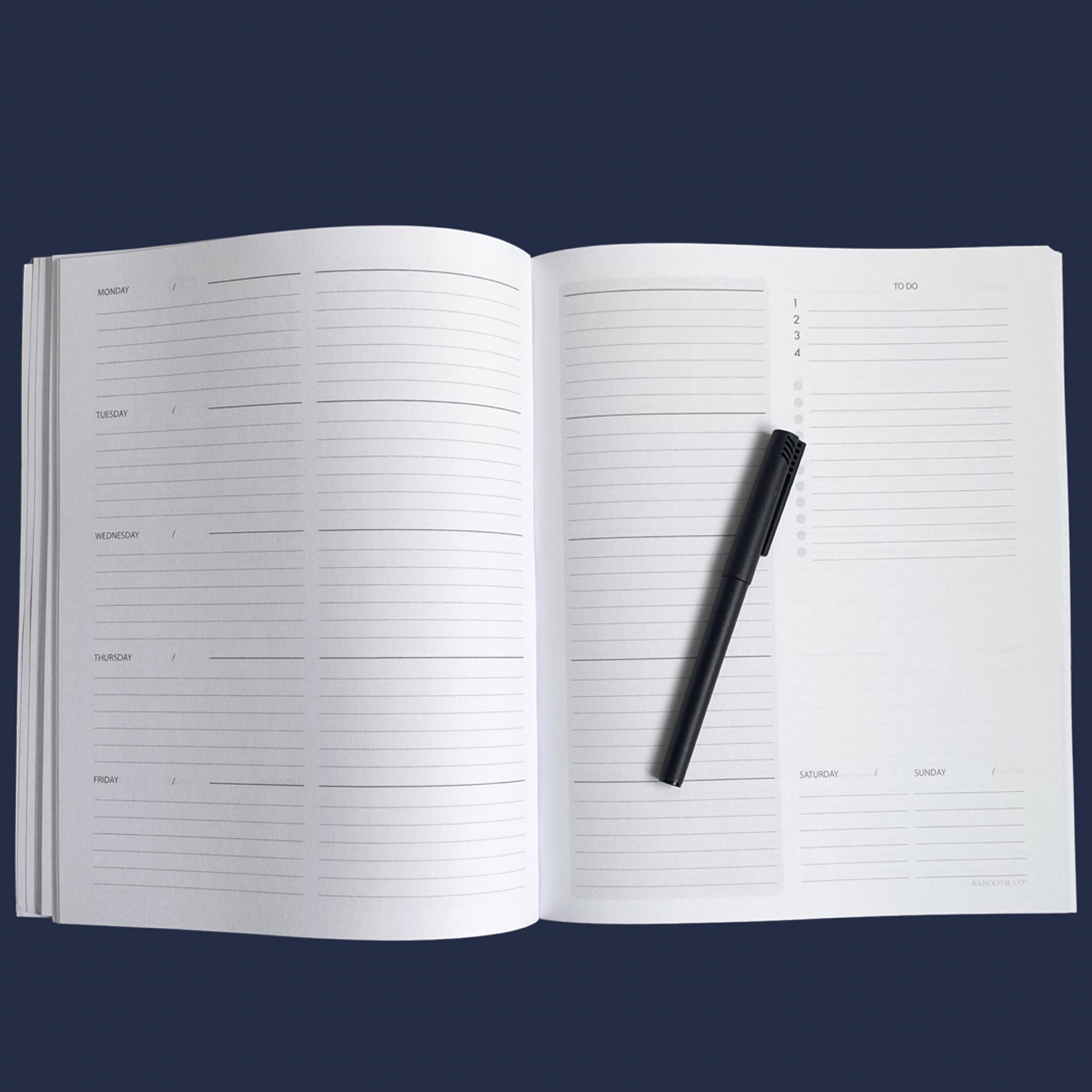 C'est qui Kinda Jour Planning hebdomadaire bleu marine
