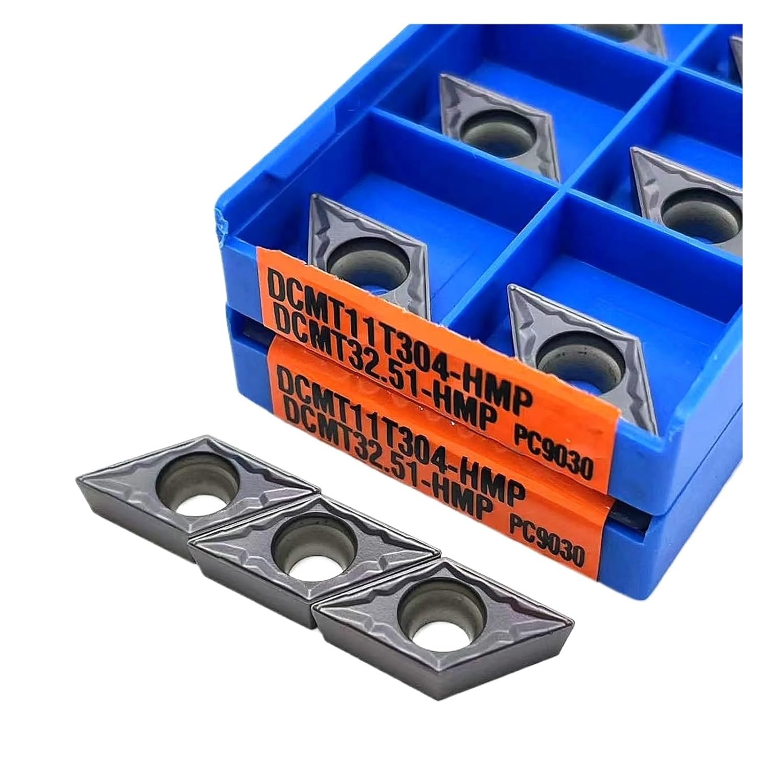 Turning Indexable Inserts Carbide 10PCS DCMT11T304 PC9030 External Turning Tools Lathe Hard Alloy Suitable for Stainless Steel
