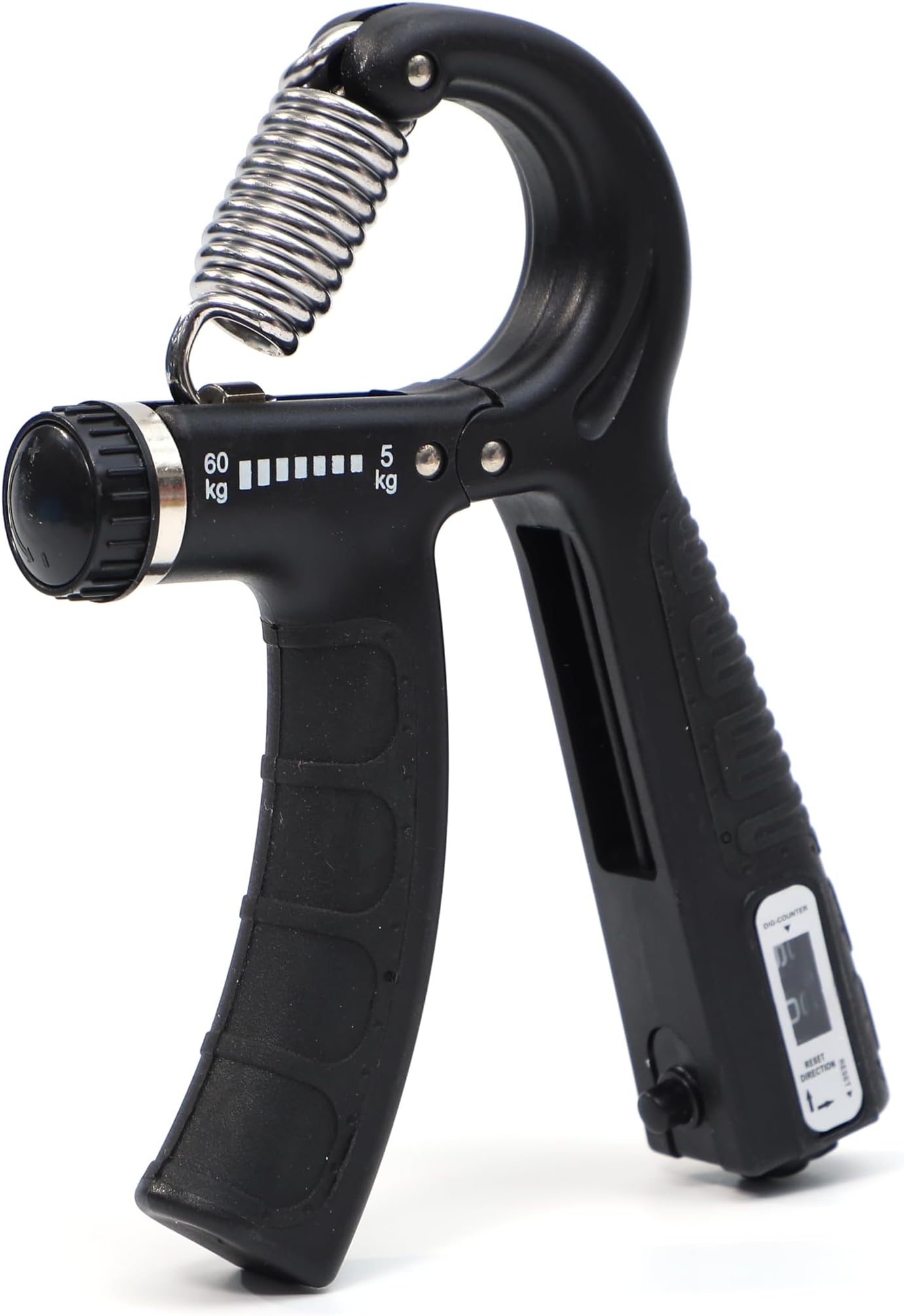Veera Adjustable Hand Grip With Counter Strengthener | Hand Gripper for Unisex | Hand Exercise Equipment | Use For Forearms And Finger Workout At Home | 5 To 60 Kg | Black