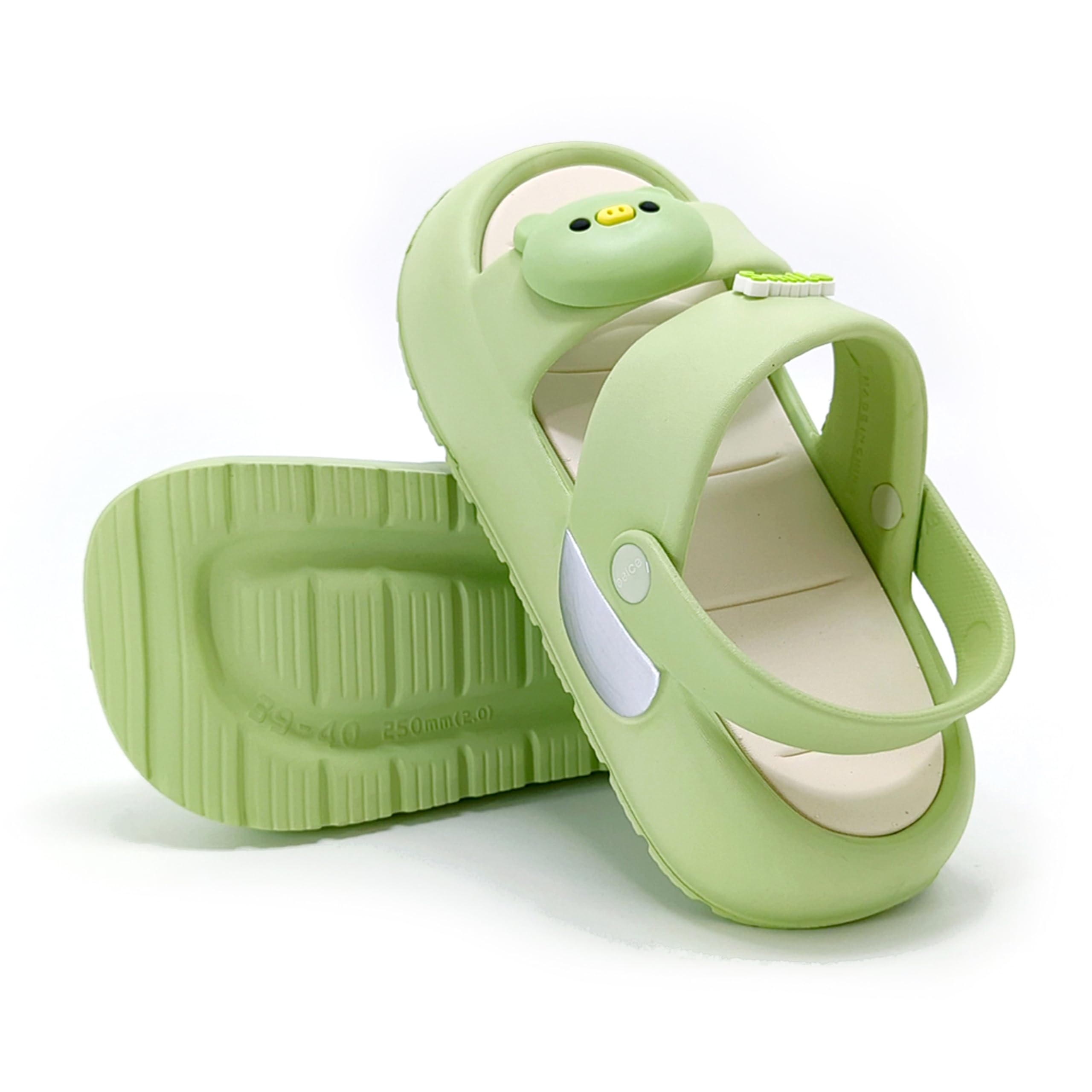 Beice Eva Easy Light Weight Sandals For Women | Comfortable and with Adjustable Back Strap | Water Resistance Clogs - Pack of 1 (Light Green, 4) (B0D6777NLP) Amazon Price History, Amazon Price Tracker