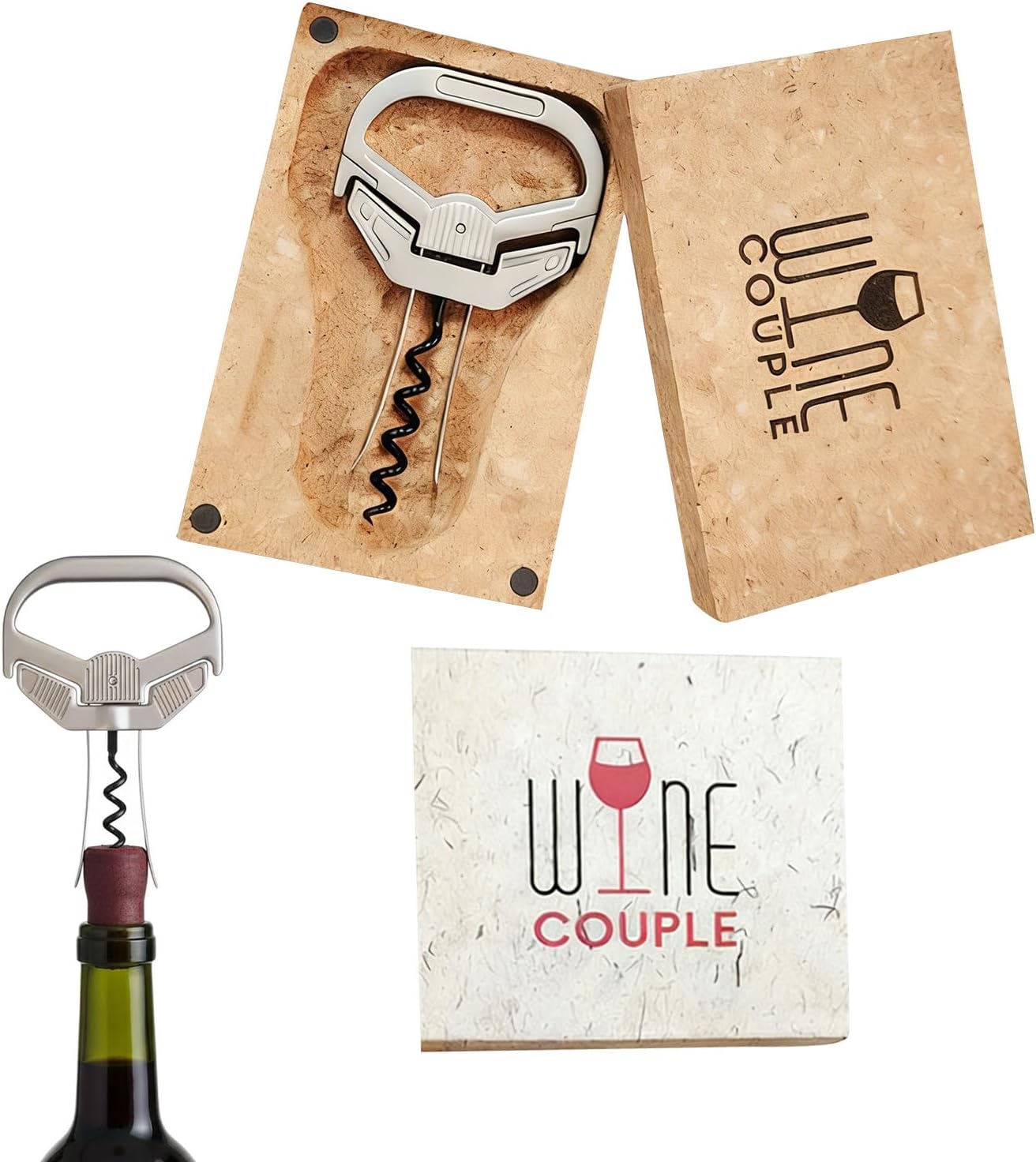 ワインコルク抜き | 手動コルク抜き - ツープロング ビンテージ ワインオープナー | ウェイター バーテンダー ワインコレクター