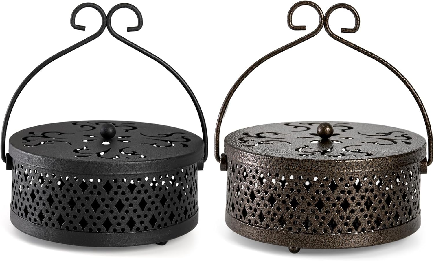 Kingrol Portable Mosquito Coil Holders, Retro Incense Burners for