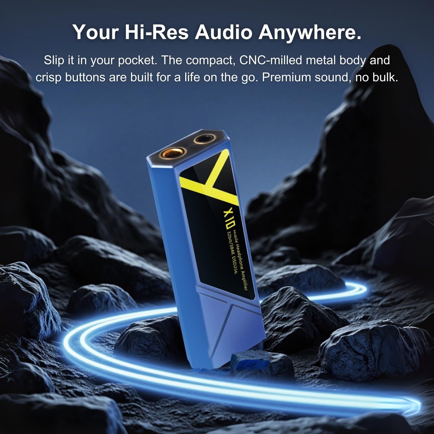 Surfans X10 - Amplificatore portatile per cuffie DAC, adattatore audio USB-C Hi-Res con ES9028Q2M + ES9603Q, uscita bilanciata 522mW, PCM 384kHz/32bit DSD256, 3,5 mm e 4,4 mm, per Android/iOS/PC/Mac