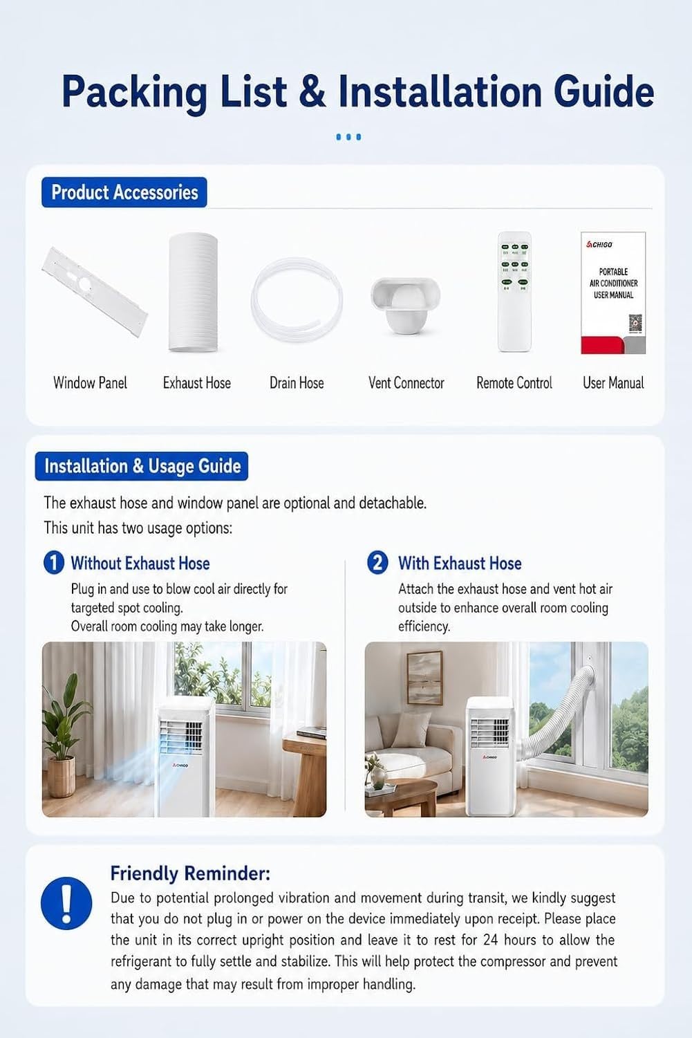 Aire Acondicionado Portátil 5000/7000/9000 BTU, Enfría hasta 20 M² Unidad AC Inteligente con Modos Frío, Deshumidificador, Ventilador, Mando a Distancia, Tempor, (5000BTU), (5000BTU)