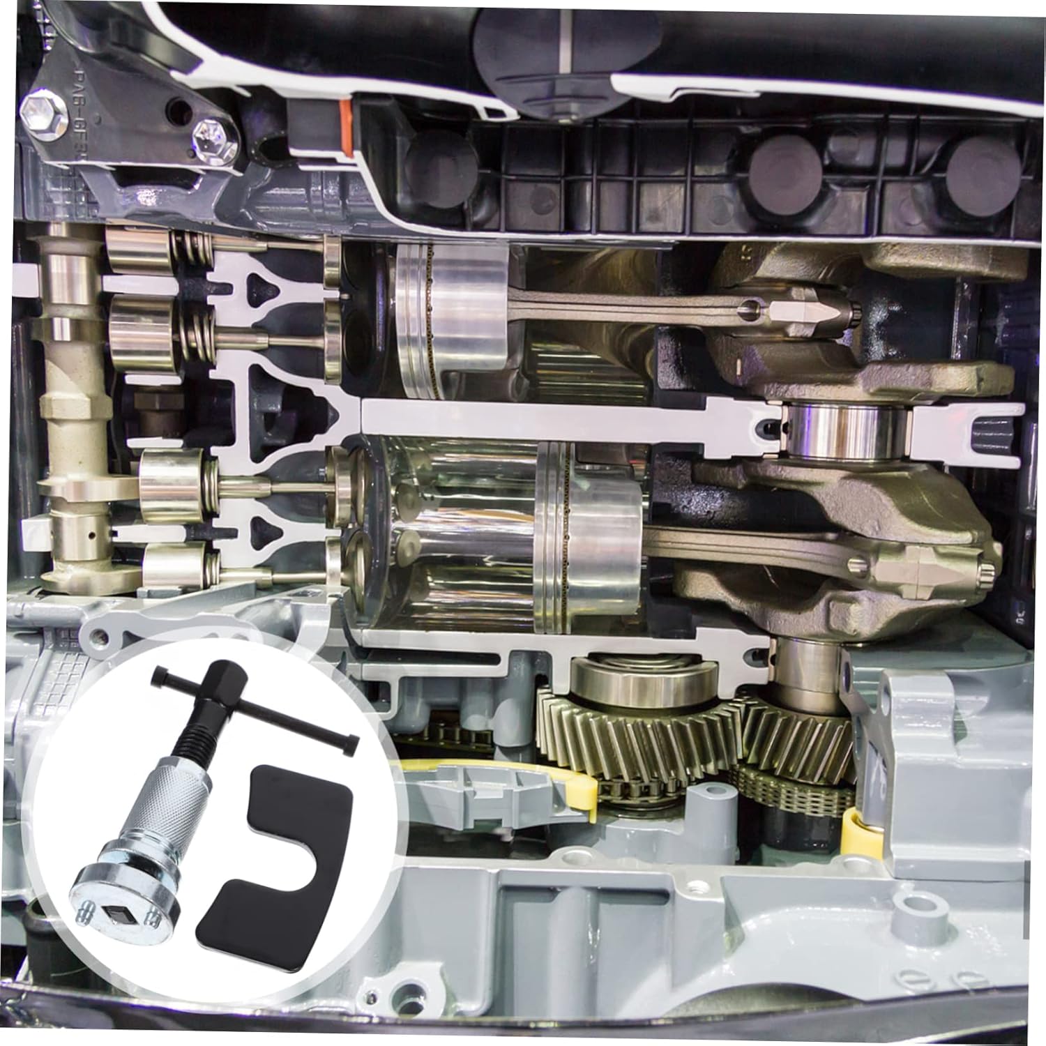 Veemoon Piston Brake Caliper Compression Tool Tool for Disc Brake Calipers Efficiently Reset and Replace Compatible Vehicles