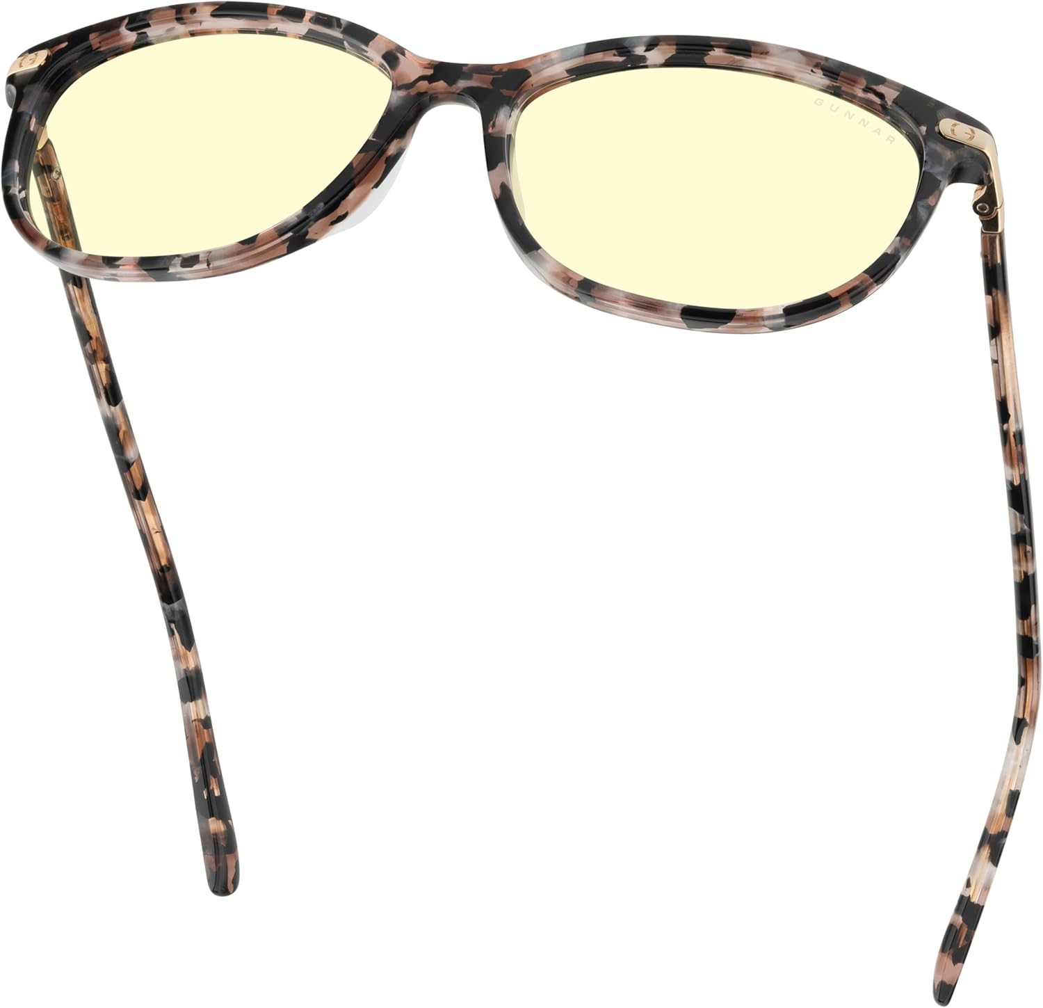 GUNNAR Womens Computer Glasses - Ingrid Pink Flower Amber Lens - Blue Light Blocking Anti Glare