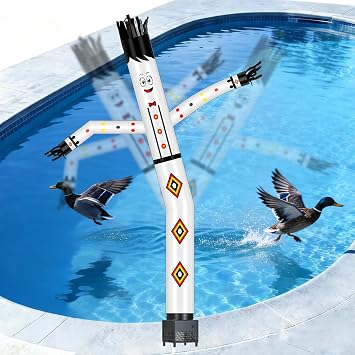 Pool Bird Deterrent Scarecrow Protector,Keep Birds/Ducks Away from Pool-M | 7 ft,Automatic Swinging and Make a Sound, Keep Birds/Ducks/Heron/Pigeons/Away, Widly Used for Pool,Backyard,Boats House Roofs