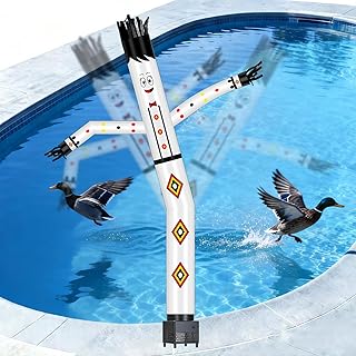 Pool Bird Deterrent Scarecrow Protector, 7 ft, Automatic Swinging and Make a Sound, Keep Birds/Ducks/Heron/Pigeons/Goose/Woodpecker/Crow/Sparrow Away, Widly Used for Pool,Backyard, Boats House Roofs-M