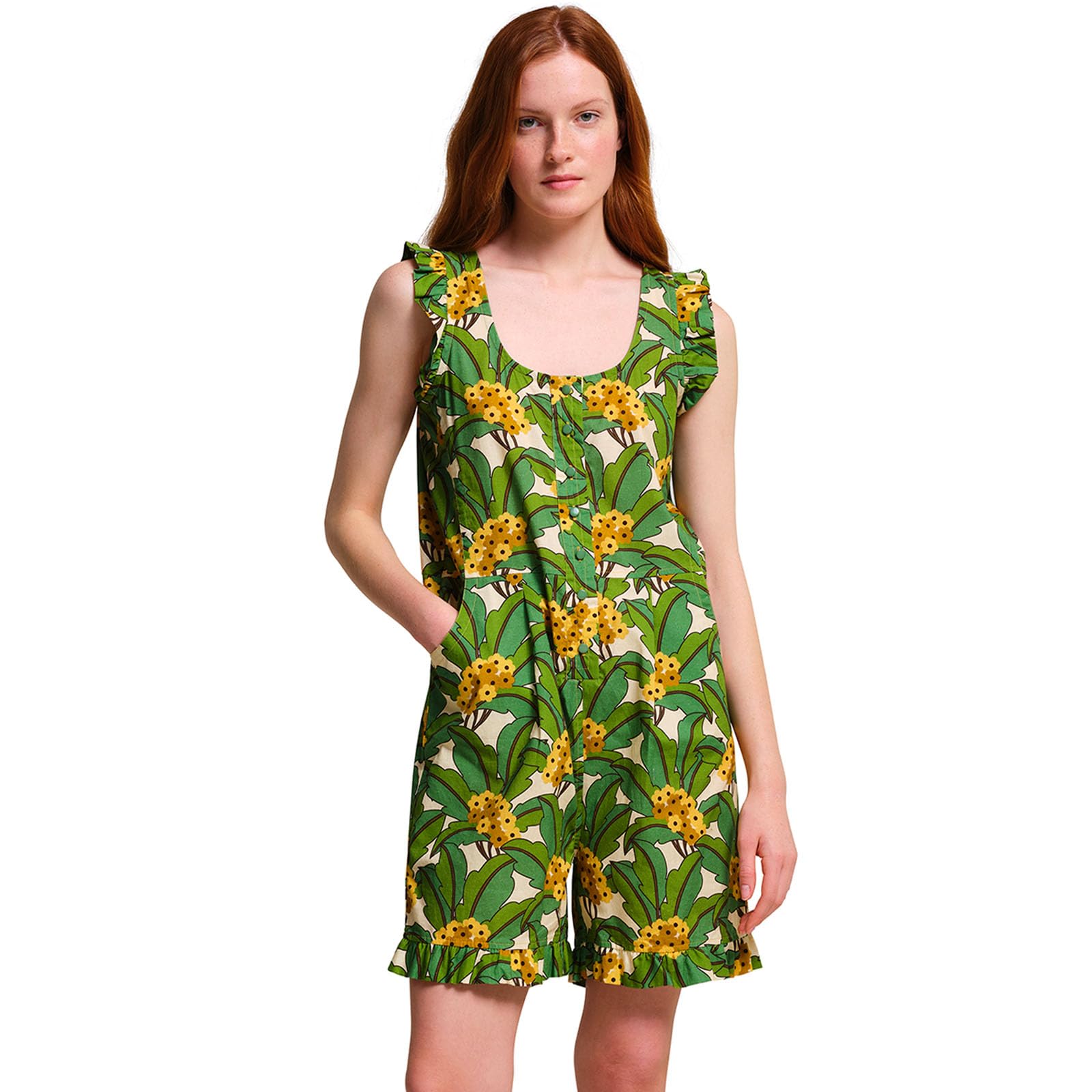 Regatta Women's Green Tropical Orla Kiely Playsuit Dress - Size 16