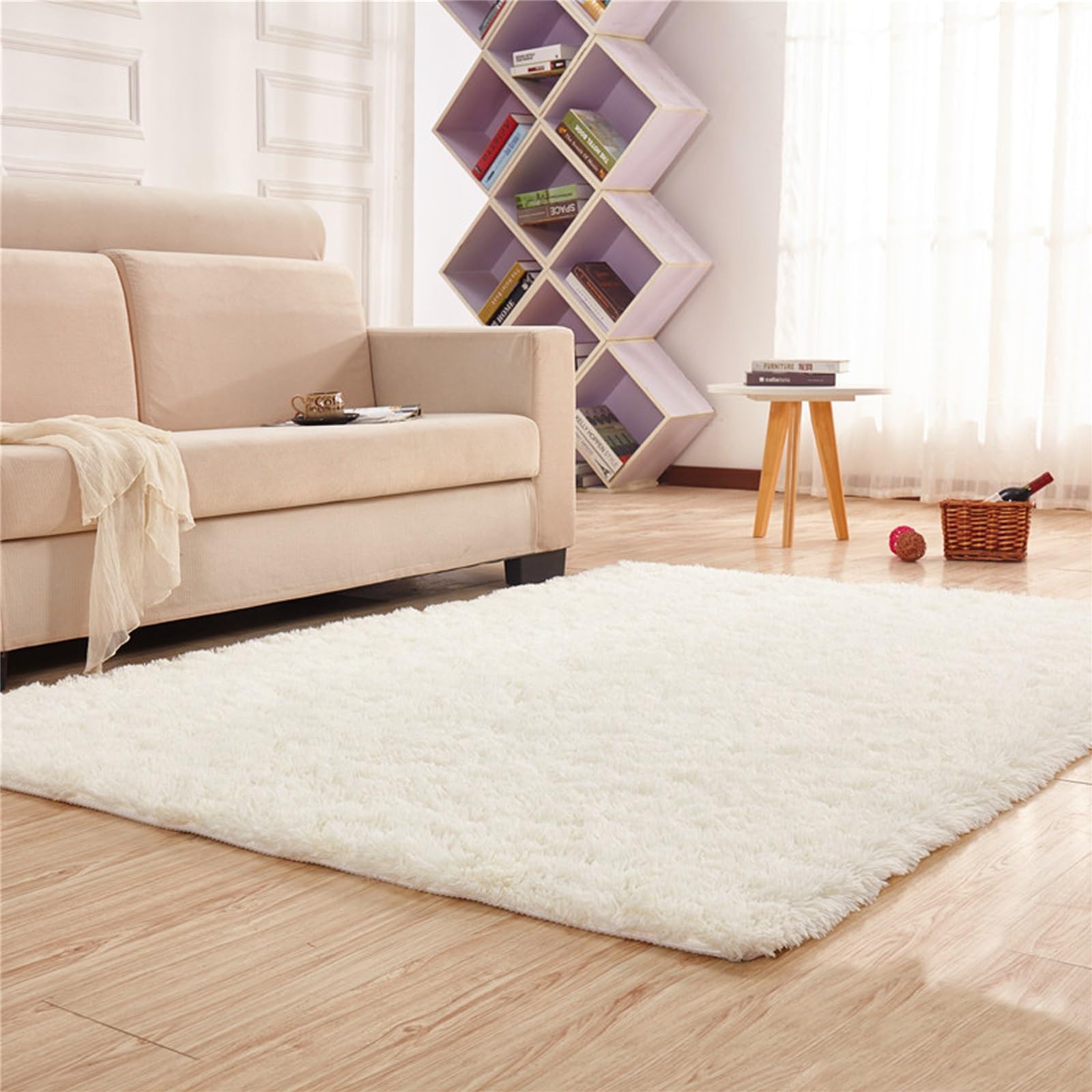 Tapis doux antidérapant à poils longs épais 120x260 cm pour couloir