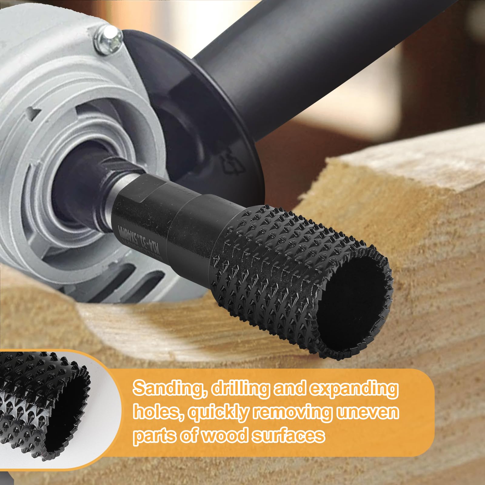 EFUTURETIME 3pcs Fraise Sphérique Rotative pour Bois φ 31.5mm + 48mm Fraise à Bille avec Filetage M14 pour Meuleuse d'Angle 115/125 mm Idéal pour Poncer Percer Rainurer Creuser le Bois