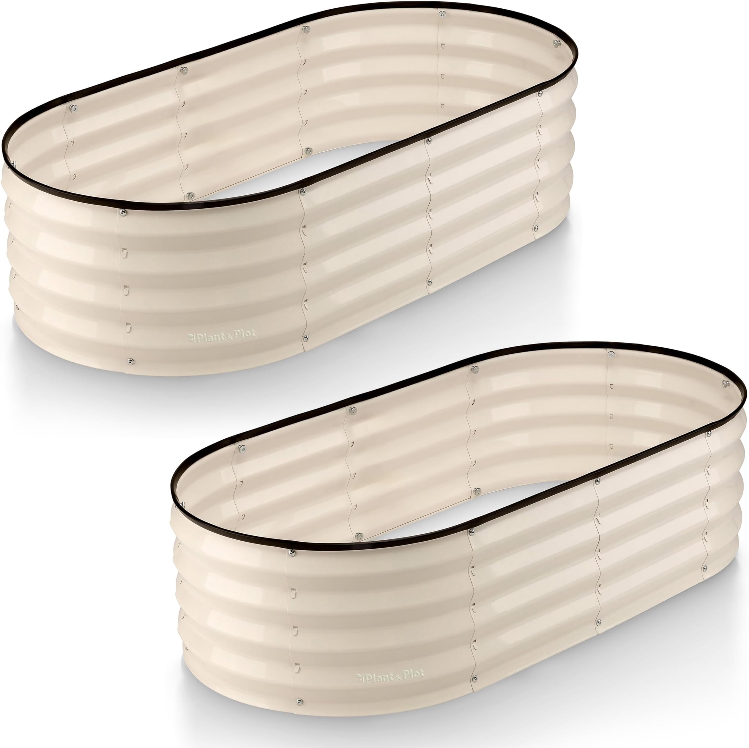 Galvanized Raised Garden Bed Outdoor // 4x2x1ft (2 Pack) Planter Raised Bed for Gardening, Vegetables and Flowers // Large Metal Garden Box (White) // Patent Pending Tool-Free Assembly