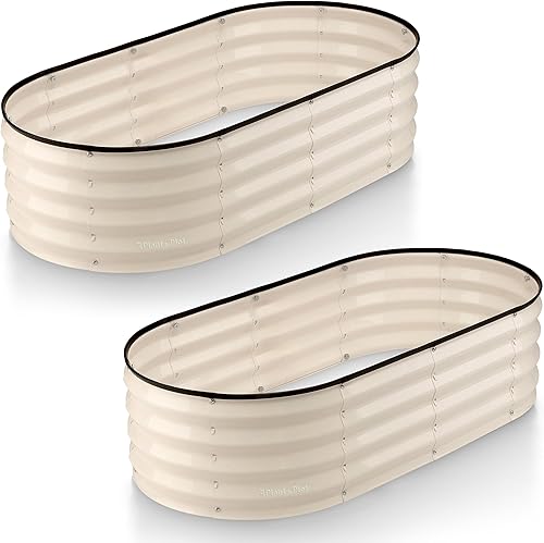 Vista 8 de Plant & Plot Camas de jardín elevadas galvanizadas al aire libre/ Jardinera elevada de 4 x 2 × 1 pie para jardinería, verduras, flores, caja