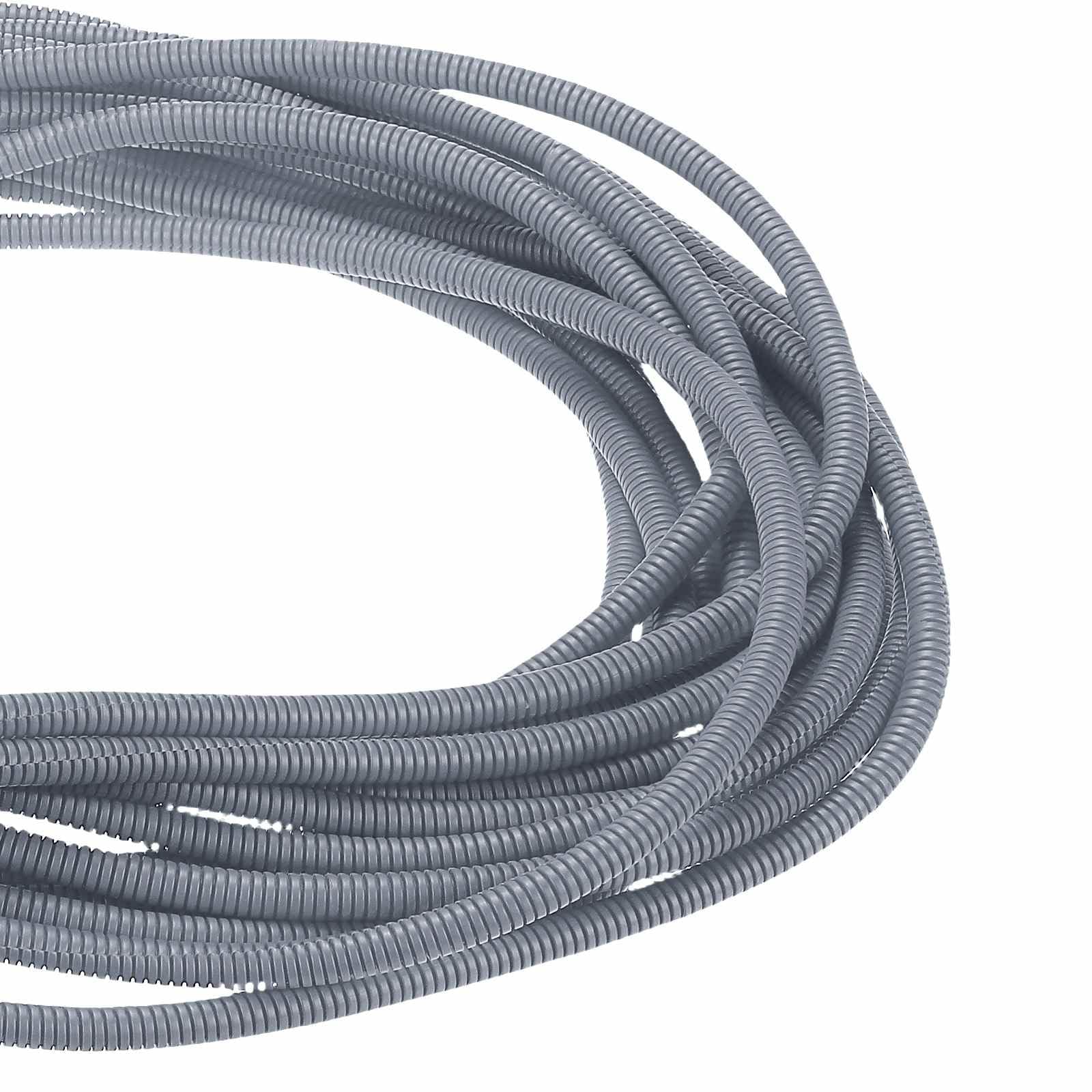 DMiotech 50ft Wire Loom Split Tubing 1/4 Inch(6.4mm) ID Gray