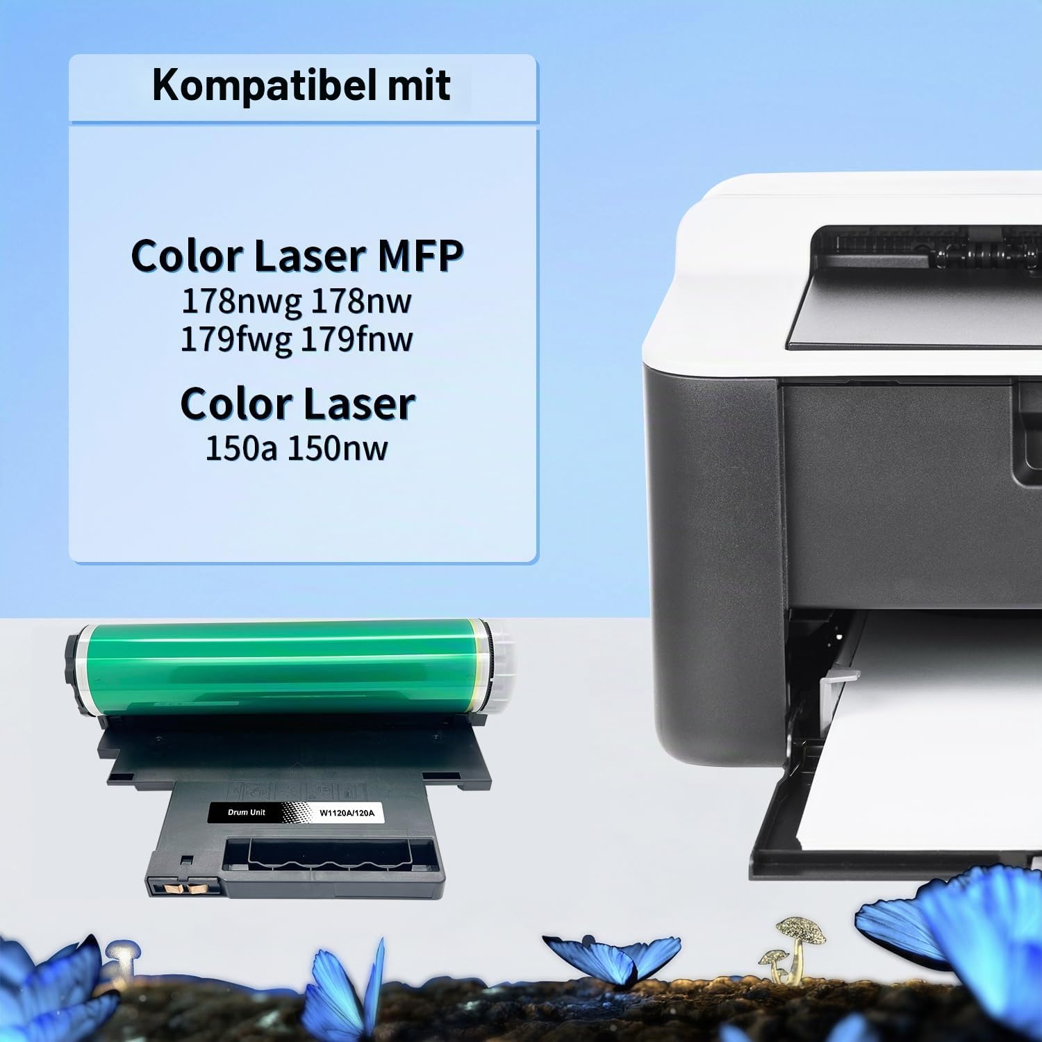 LOSMANN 120A Trommel Kompatibel für HP 120A W1120A Bildtrommel Ersatz für HP Color Laser 150a 150nw 150 MFP 170 Series MFP 178nw 178nwg 179fng 179fnw 179fwg