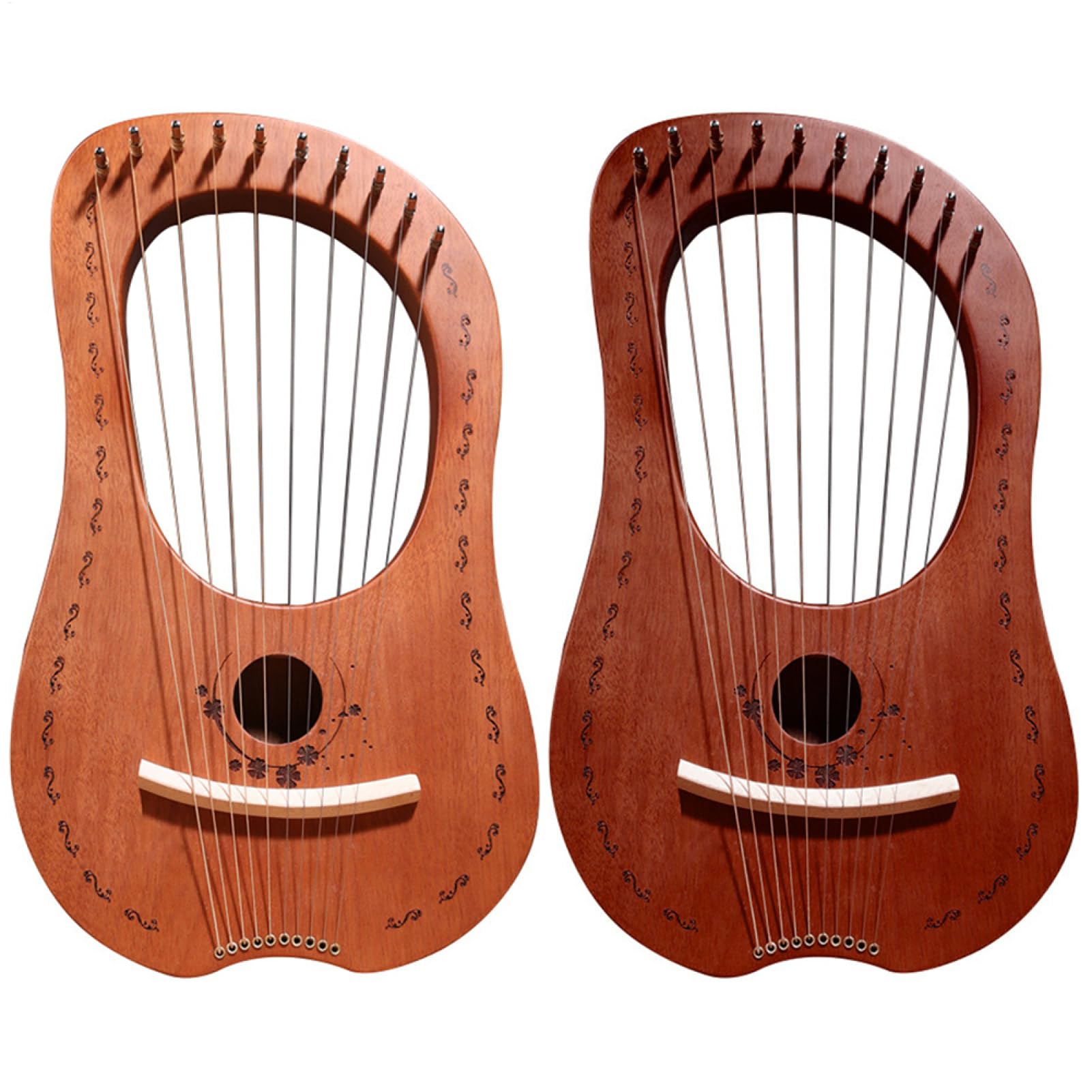 Lira a 10 corde, in mogano, arpa celtica portatile, arpa musicale in | acciaio, strumento per esercitazioni di musica folk, viaggi, esibizioni, regalo per musicisti, principianti, artisti e studen
