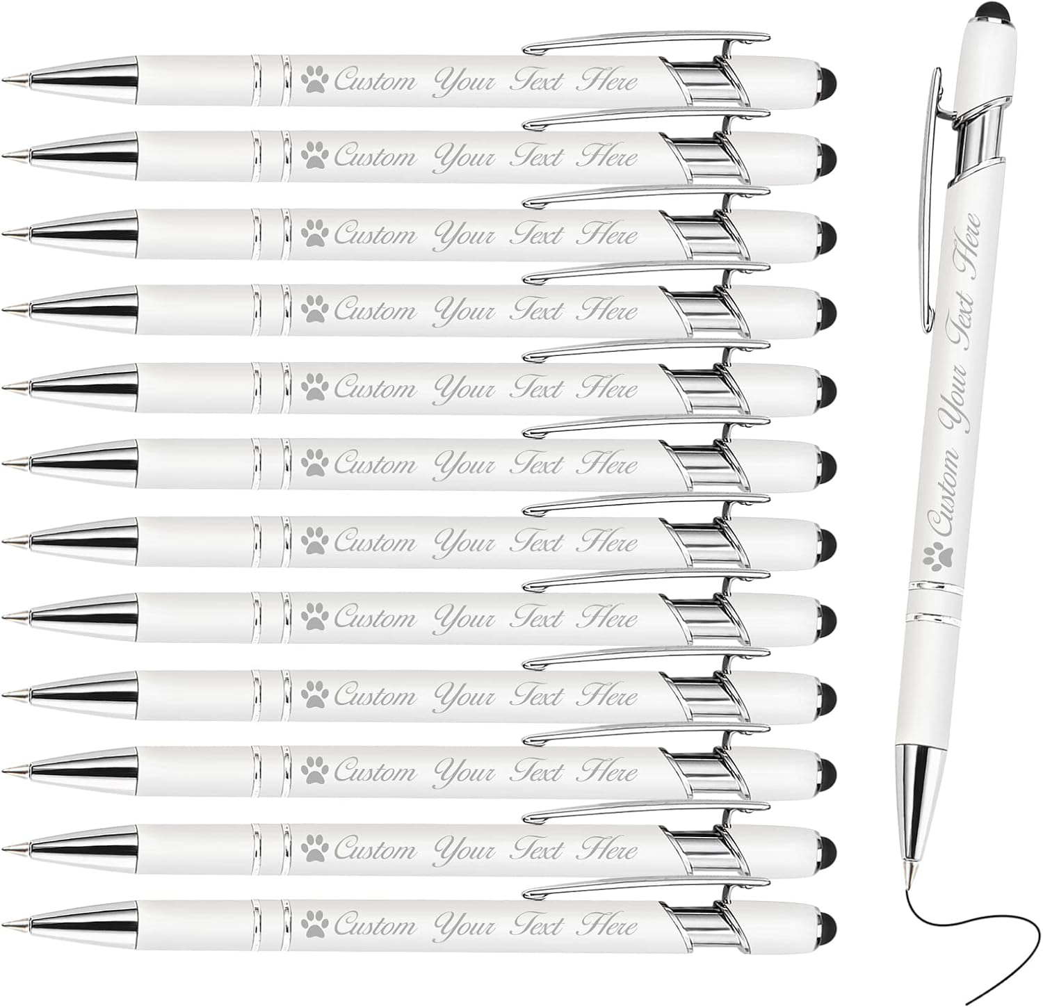 Personalized Pens with Name 12 pcs Custom Stylus Pens Free