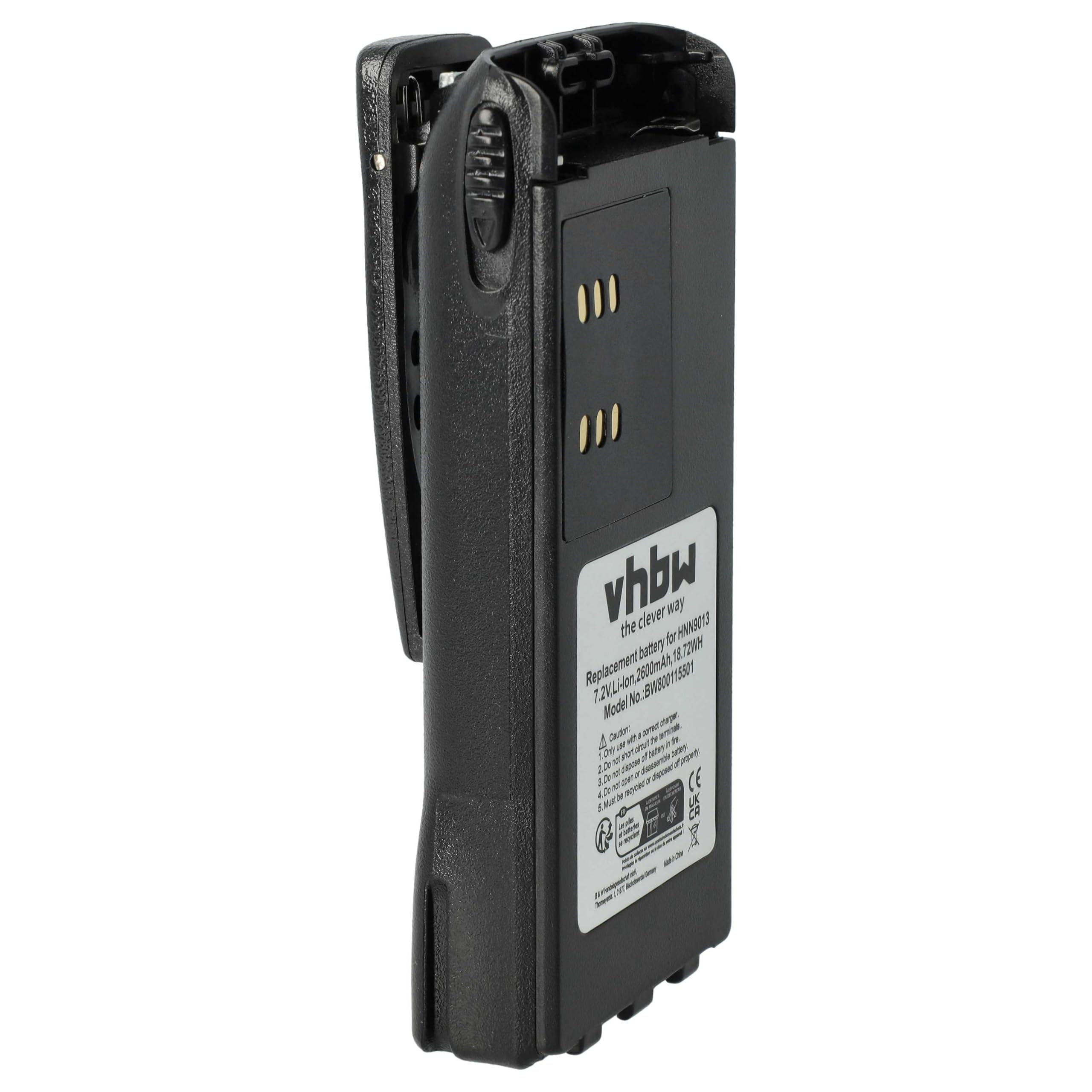 vhbw Batterie Compatible avec Motorola GP140, GP320, GP328, GP338, GP340, GP360, GP1280, GP240, GP280 Radio Talkie-walkie (2600mAh, 7,4V, Li-ION)