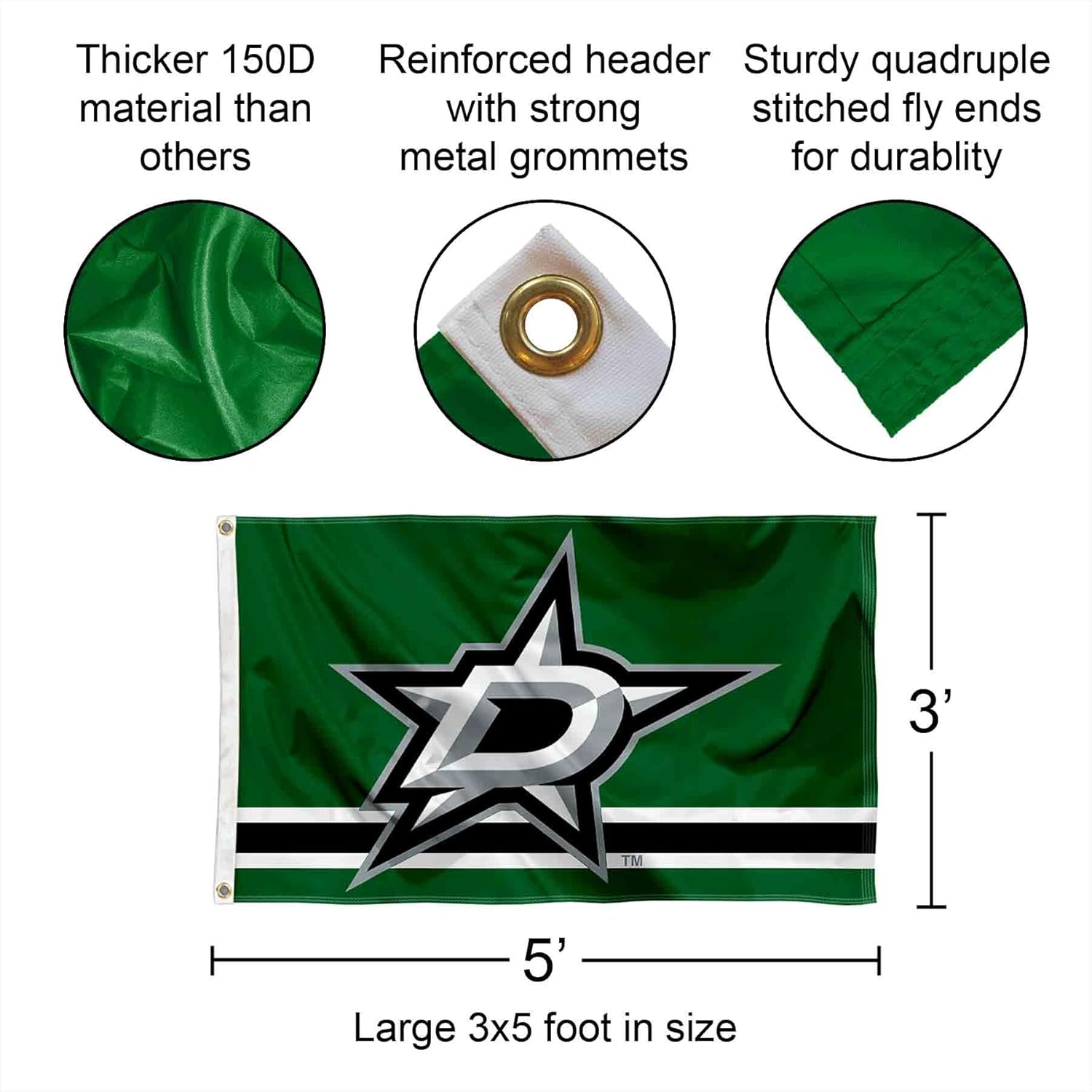Dallas Stars Flag Pole and Bracket Set - Image 3