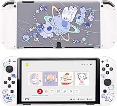 GeekShare Protective Case Slim Cover Case Compatible with Nintendo Switch OLED, Shock-Absorption and Anti-Scratch Skin Case for Switch OLED - Happy Planet