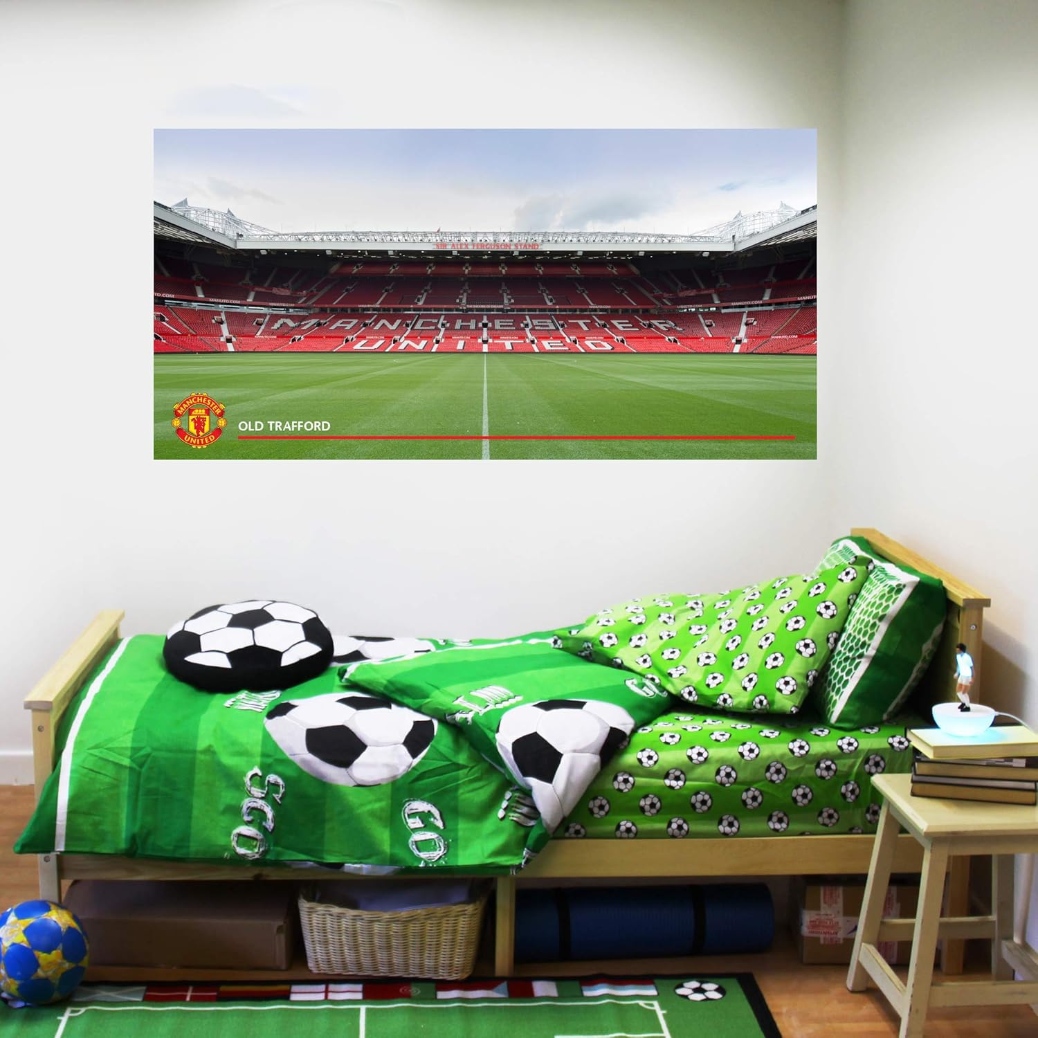 Beautiful Game Multi-Color Manchester United Football Club Official Old Trafford Stadium Decal Wall Art (120Cm X 60Cm)
