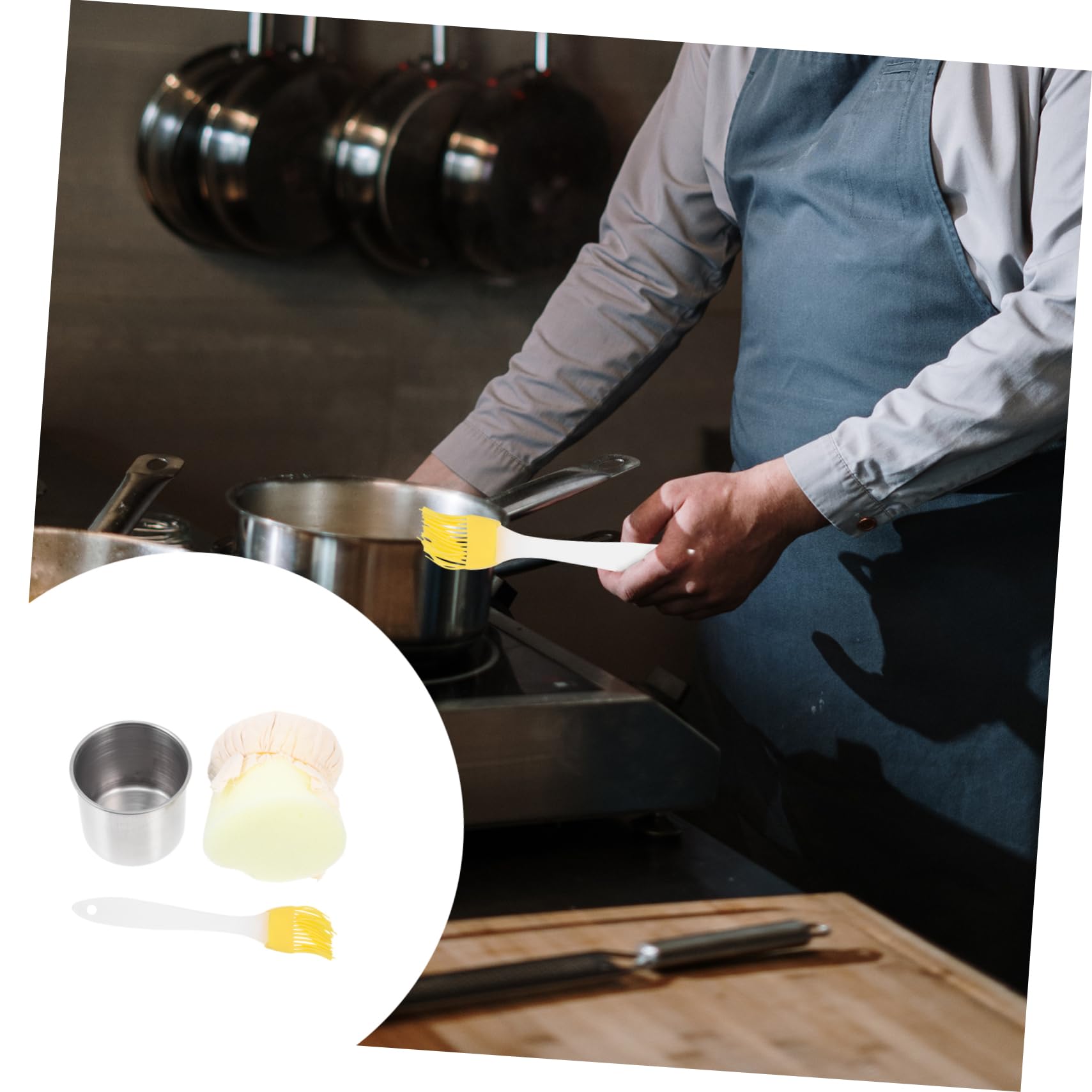 Abaodam 1 Set Pancake Oil Brush Pancake Pan Oil Applicator Basting Mop for Cooking for Breakfast Random