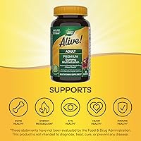 Vista 3 de Nature's Way Alive! Gomitas multivitamínicas prémium para adultos, complejo de vitamina B completa, apoya la salud inmunológica*, 90 gomitas